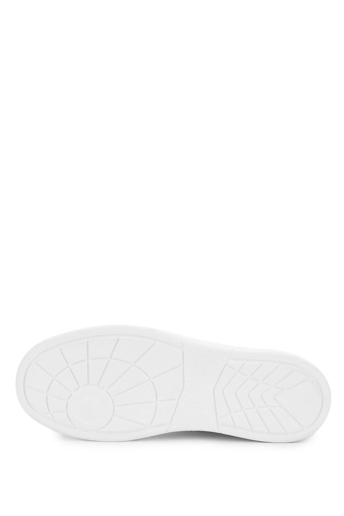 Tamer Tanca Kadın Hakiki Deri Beyaz/Gümüş Sneakers & Spor Ayakkabı