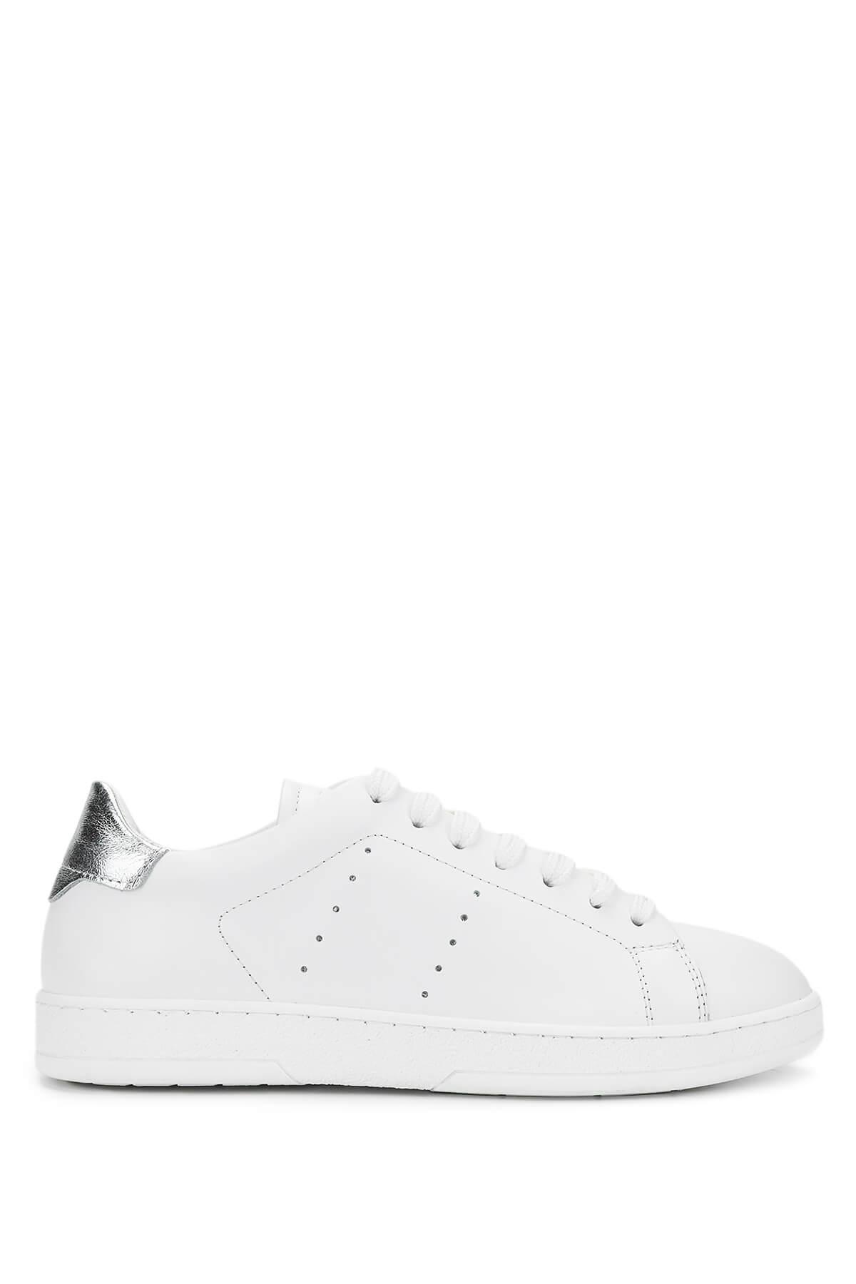 Tamer Tanca Kadın Hakiki Deri Beyaz/Gümüş Sneakers & Spor Ayakkabı