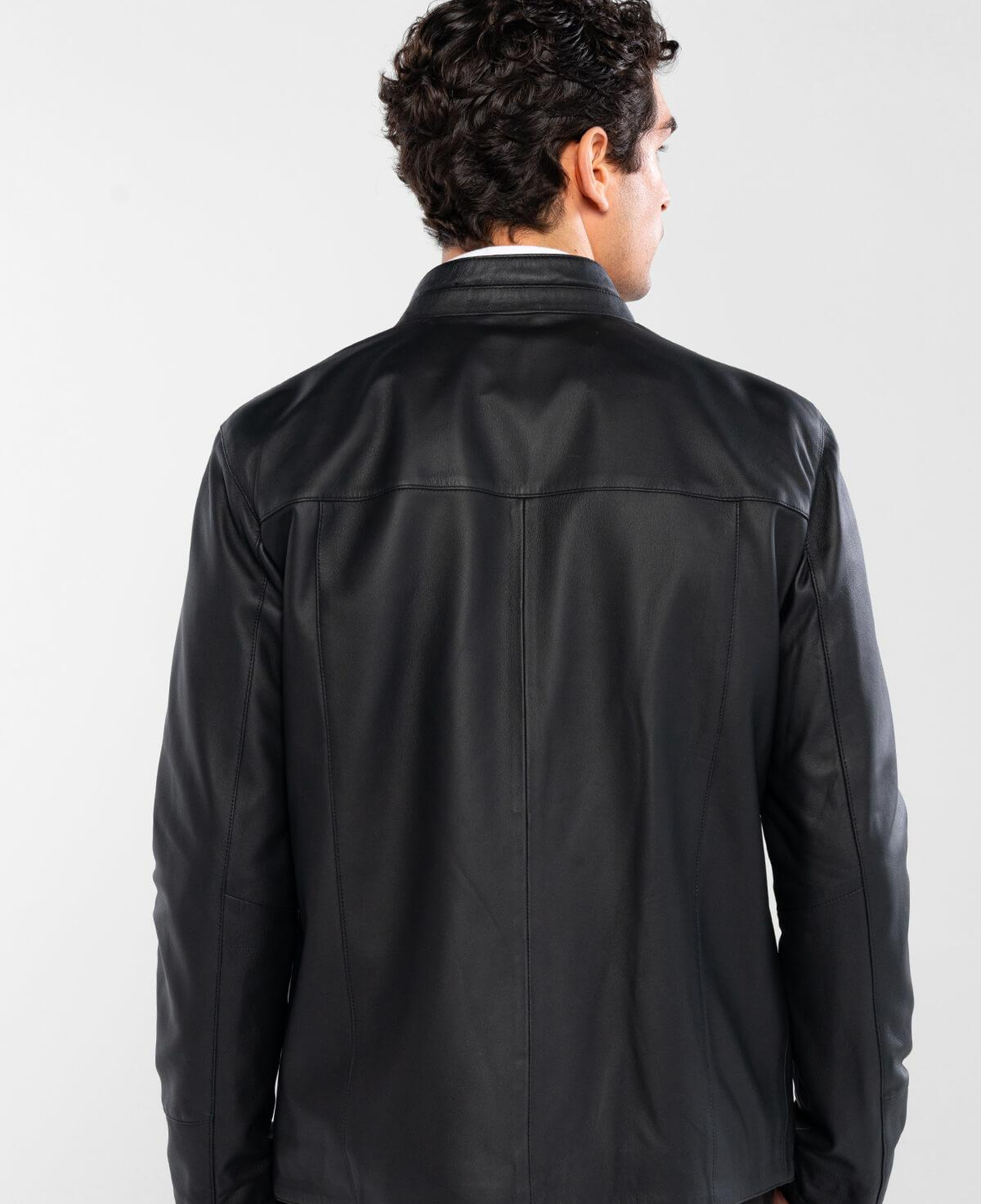 Tamer Tanca Erkek Hakiki Deri Siyah Deri Mont