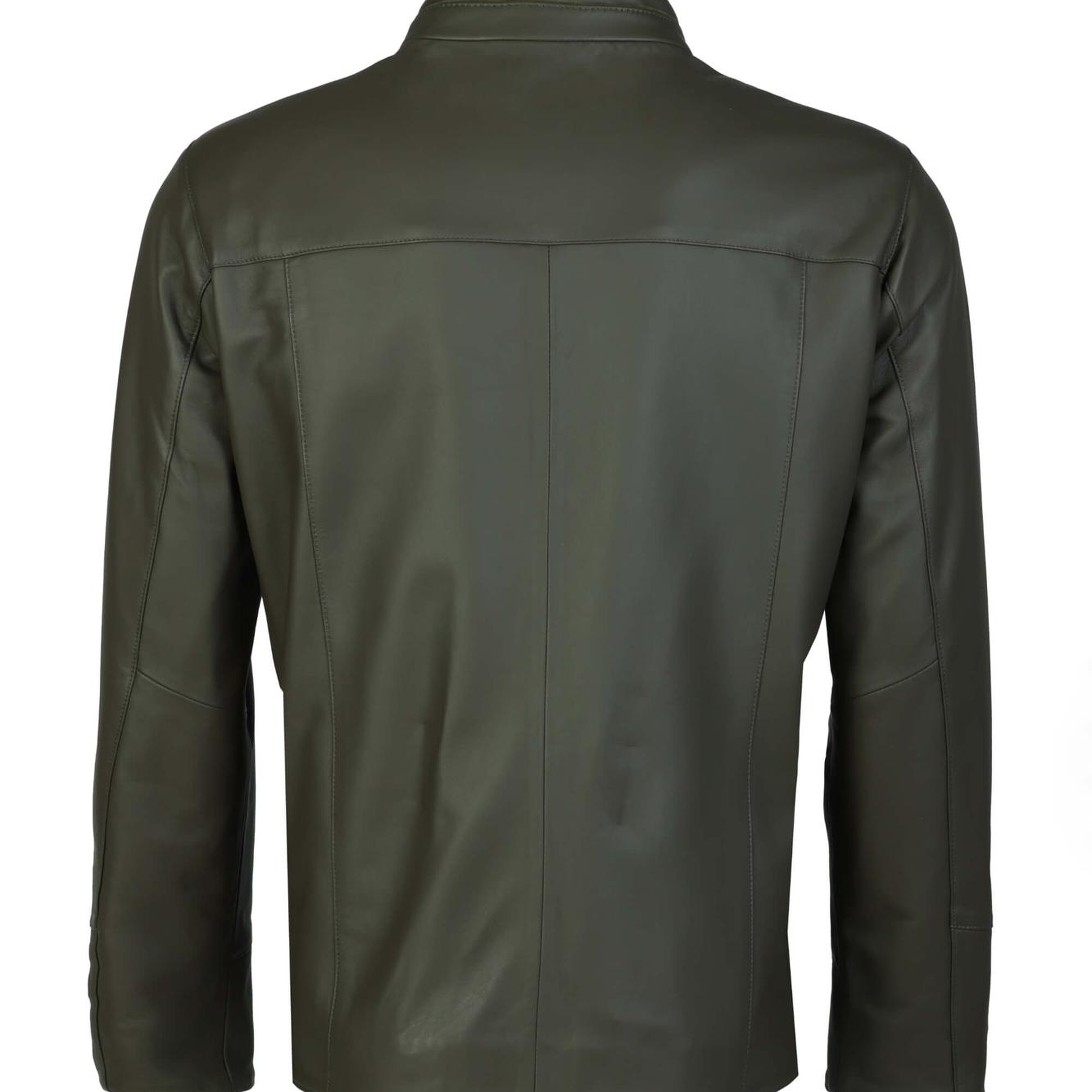 Tamer Tanca Erkek Hakiki Deri Yeşil Deri Mont