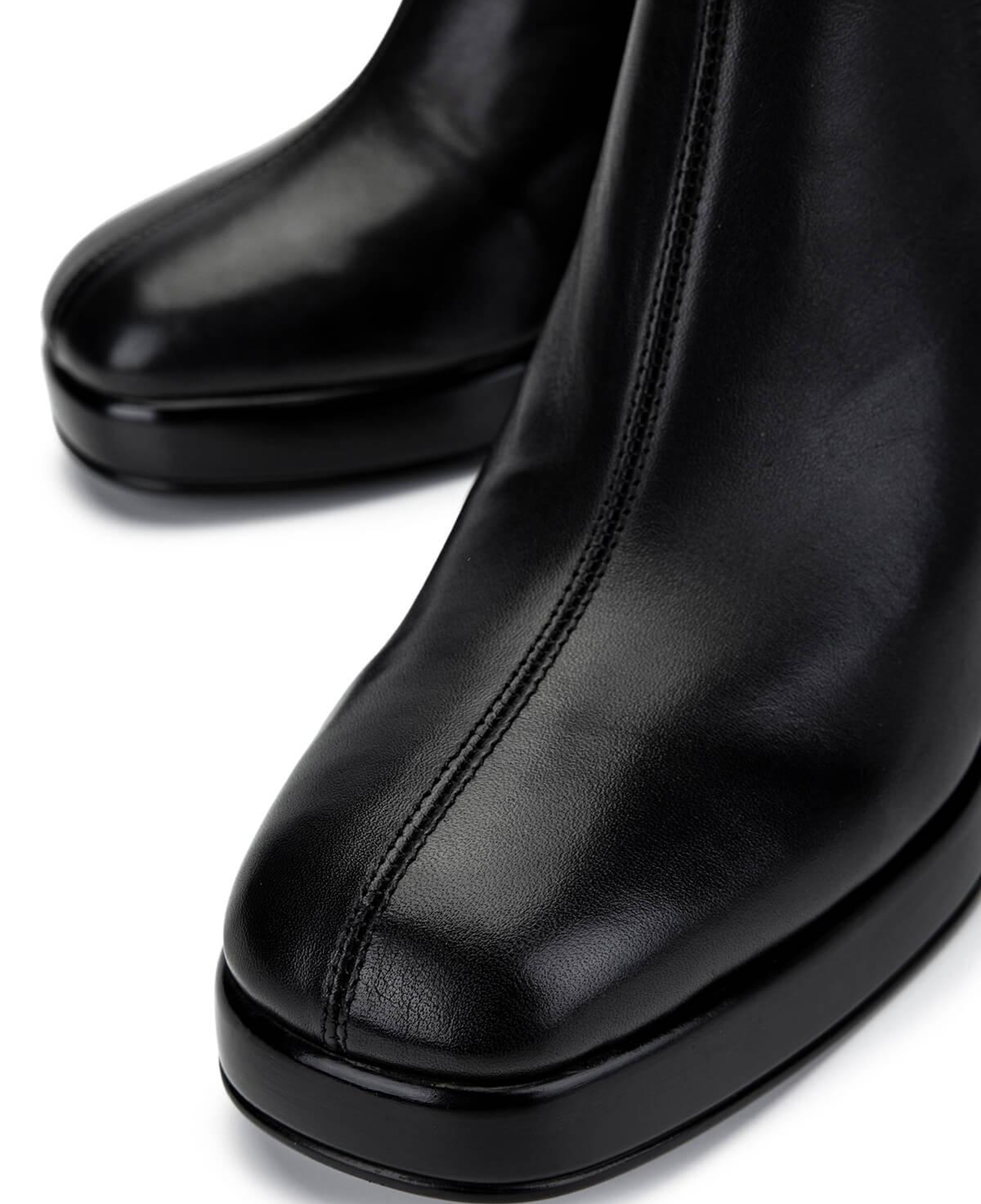 Tamer Tanca Kadın Hakiki Deri Siyah Deri Topuklu Bot