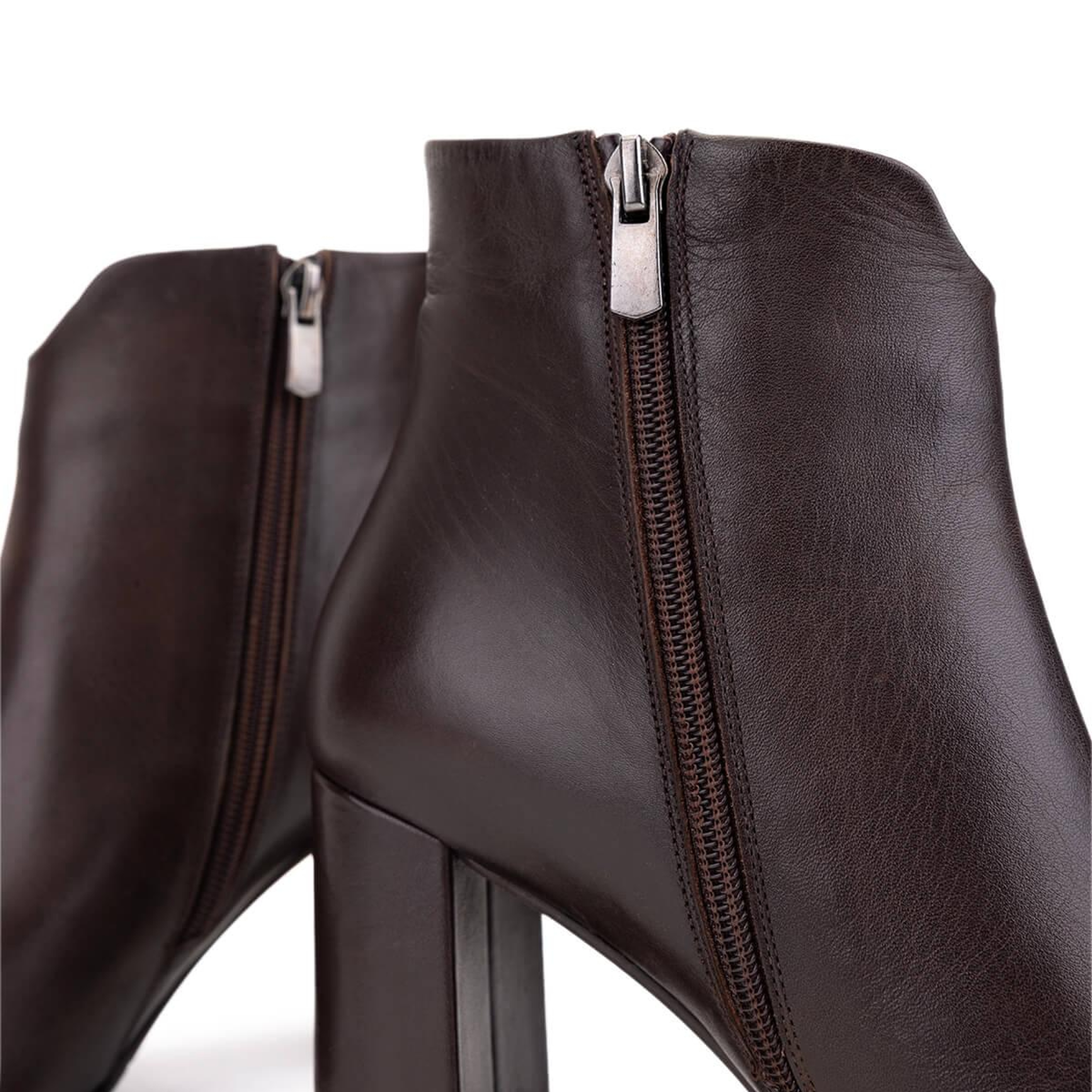 Tamer Tanca Kadın Hakiki Deri Kahverengi Topuklu Bot