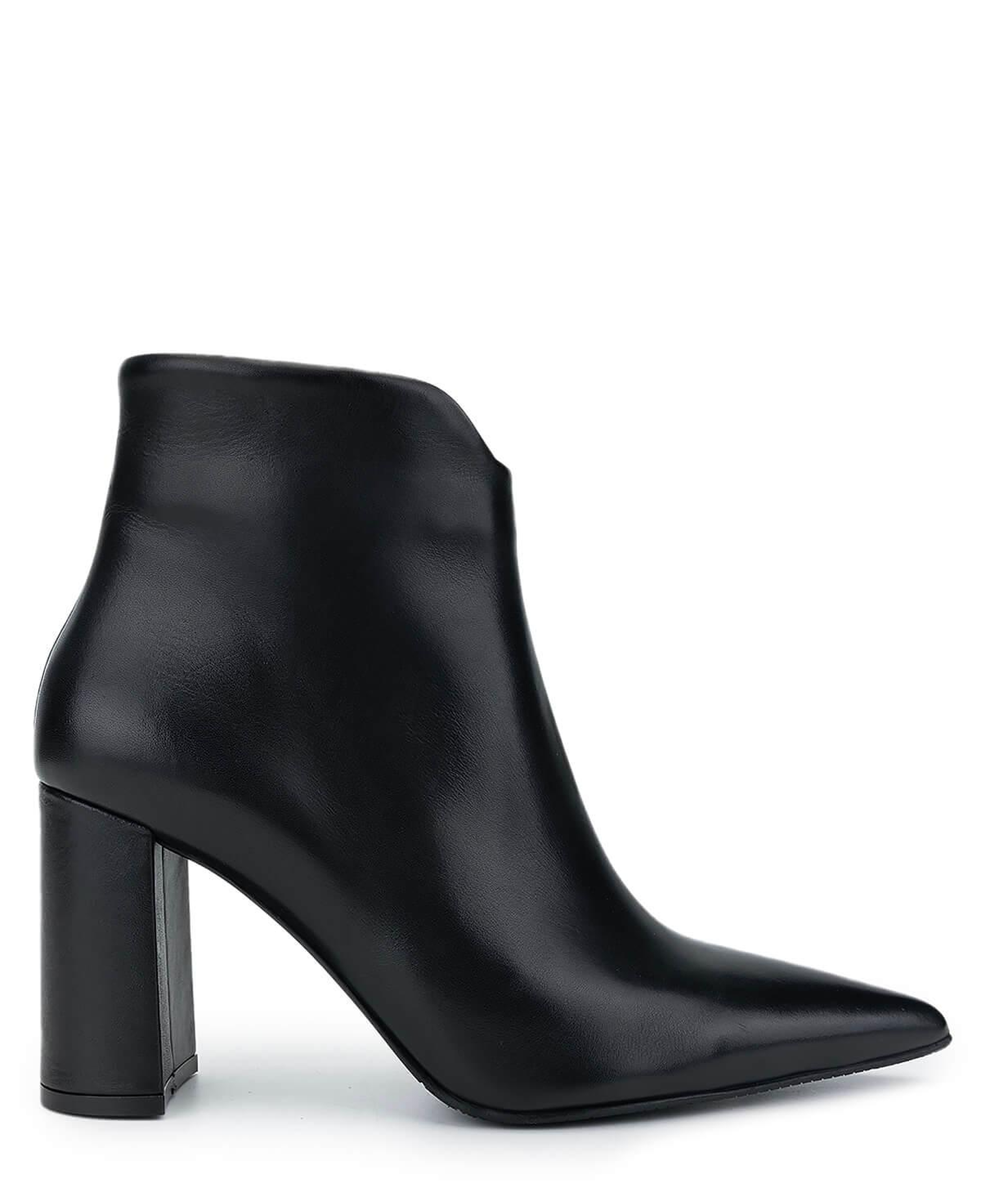 Tamer Tanca Kadın Hakiki Deri Siyah Deri Topuklu Bot