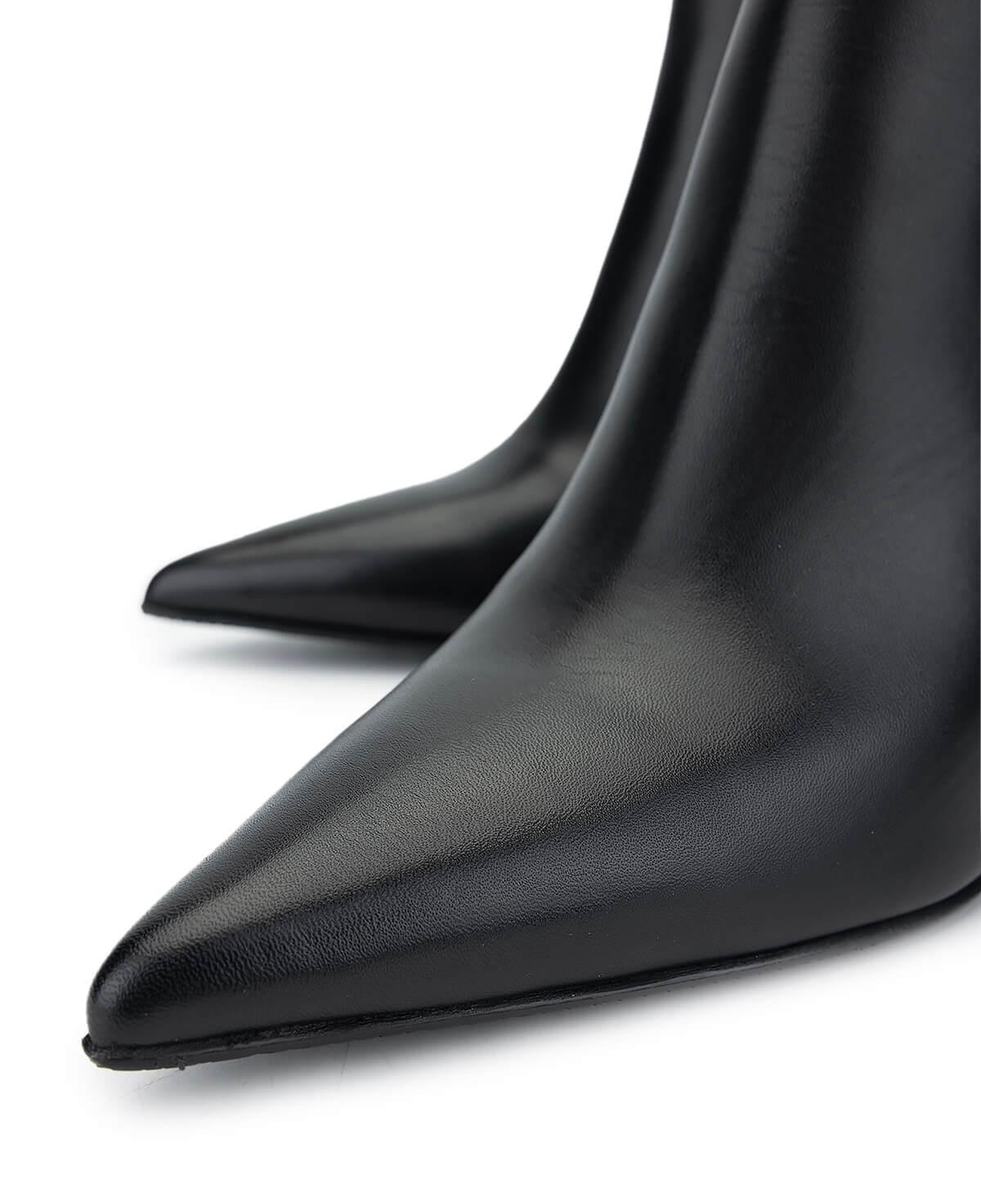 Tamer Tanca Kadın Hakiki Deri Siyah Deri Topuklu Bot