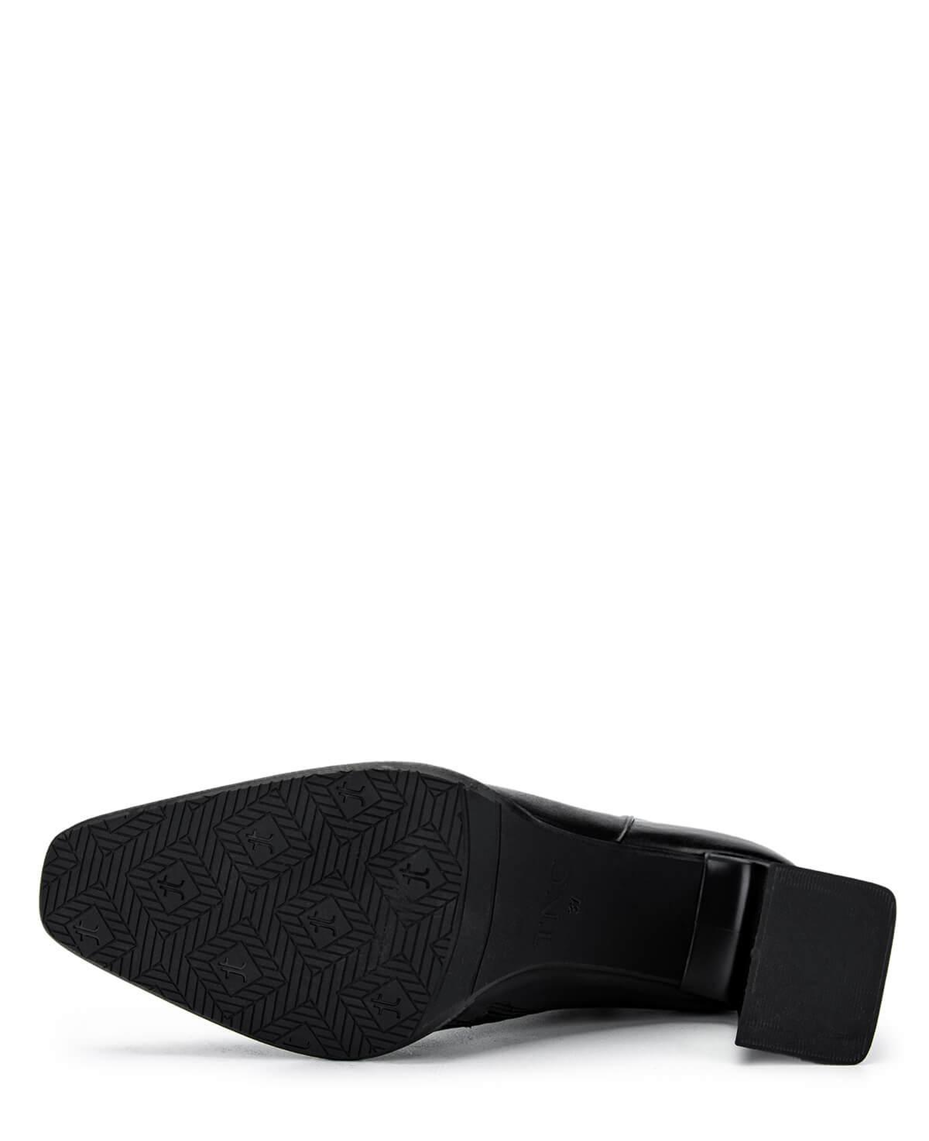 Tamer Tanca Kadın Hakiki Deri Siyah Deri Topuklu Bot