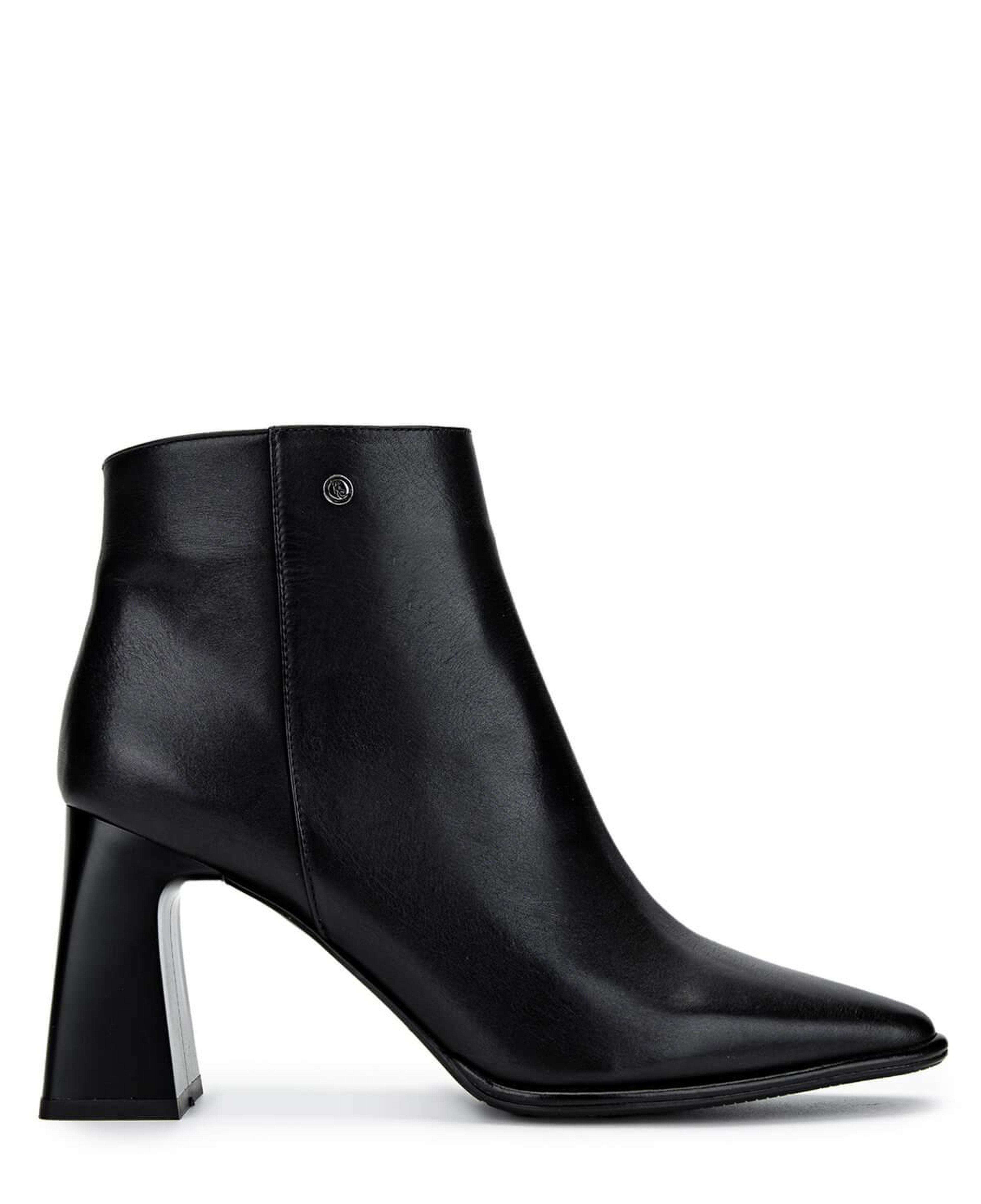 Tamer Tanca Kadın Hakiki Deri Siyah Deri Topuklu Bot