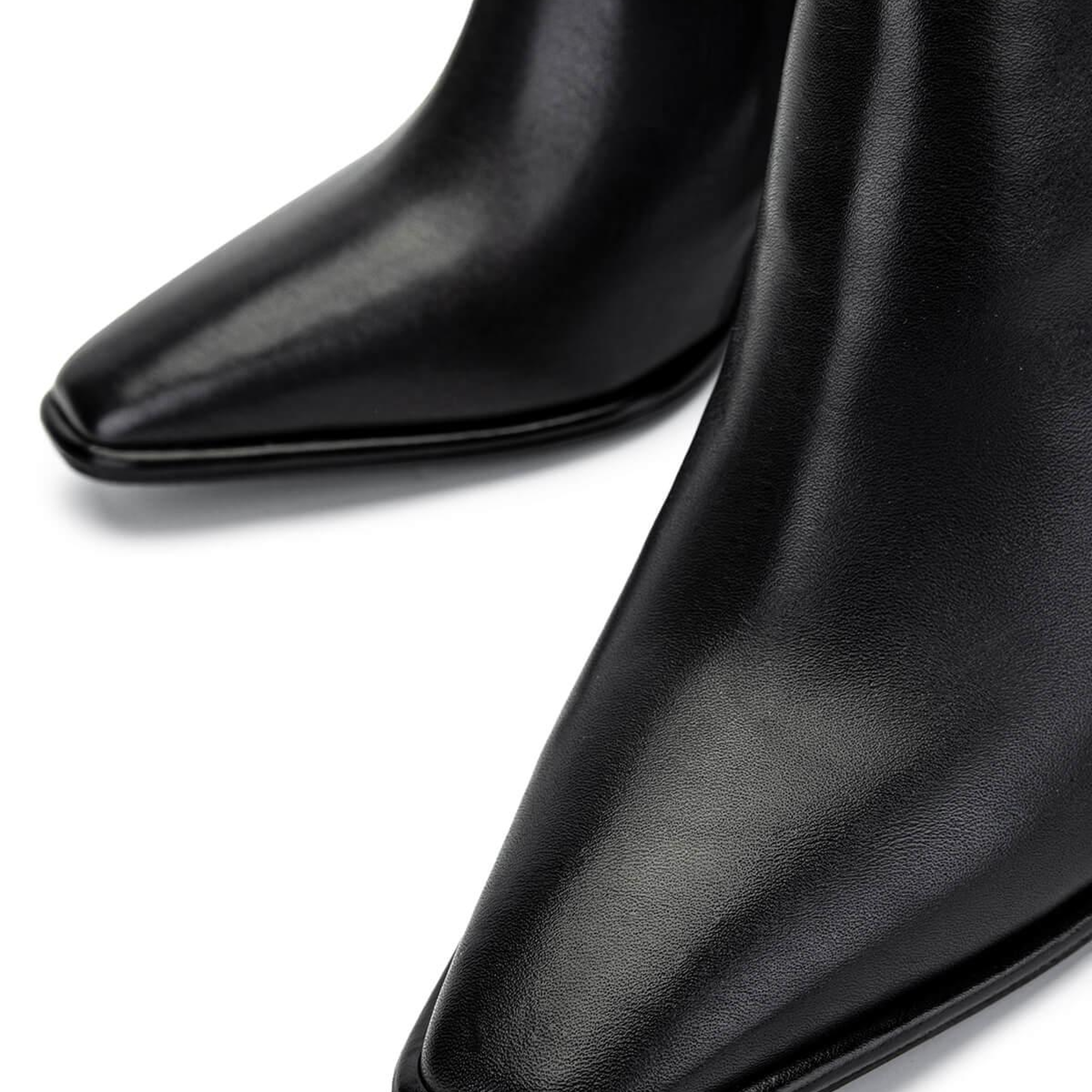 Tamer Tanca Kadın Hakiki Deri Siyah Deri Topuklu Bot