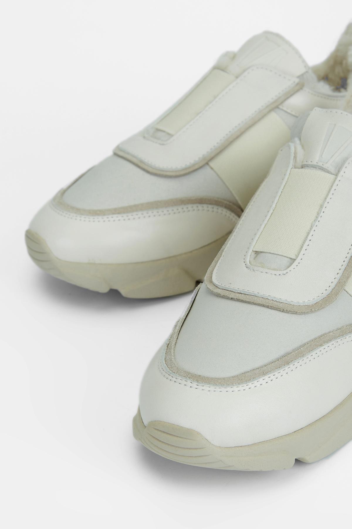 Valmenti Kadın Hakiki Deri Bej Sneakers & Spor Ayakkabı