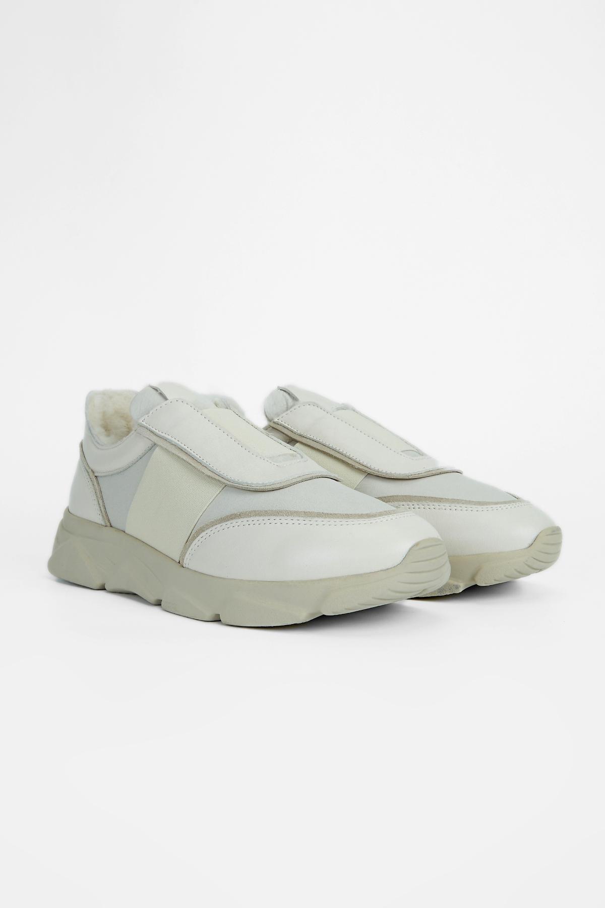 Valmenti Kadın Hakiki Deri Bej Sneakers & Spor Ayakkabı