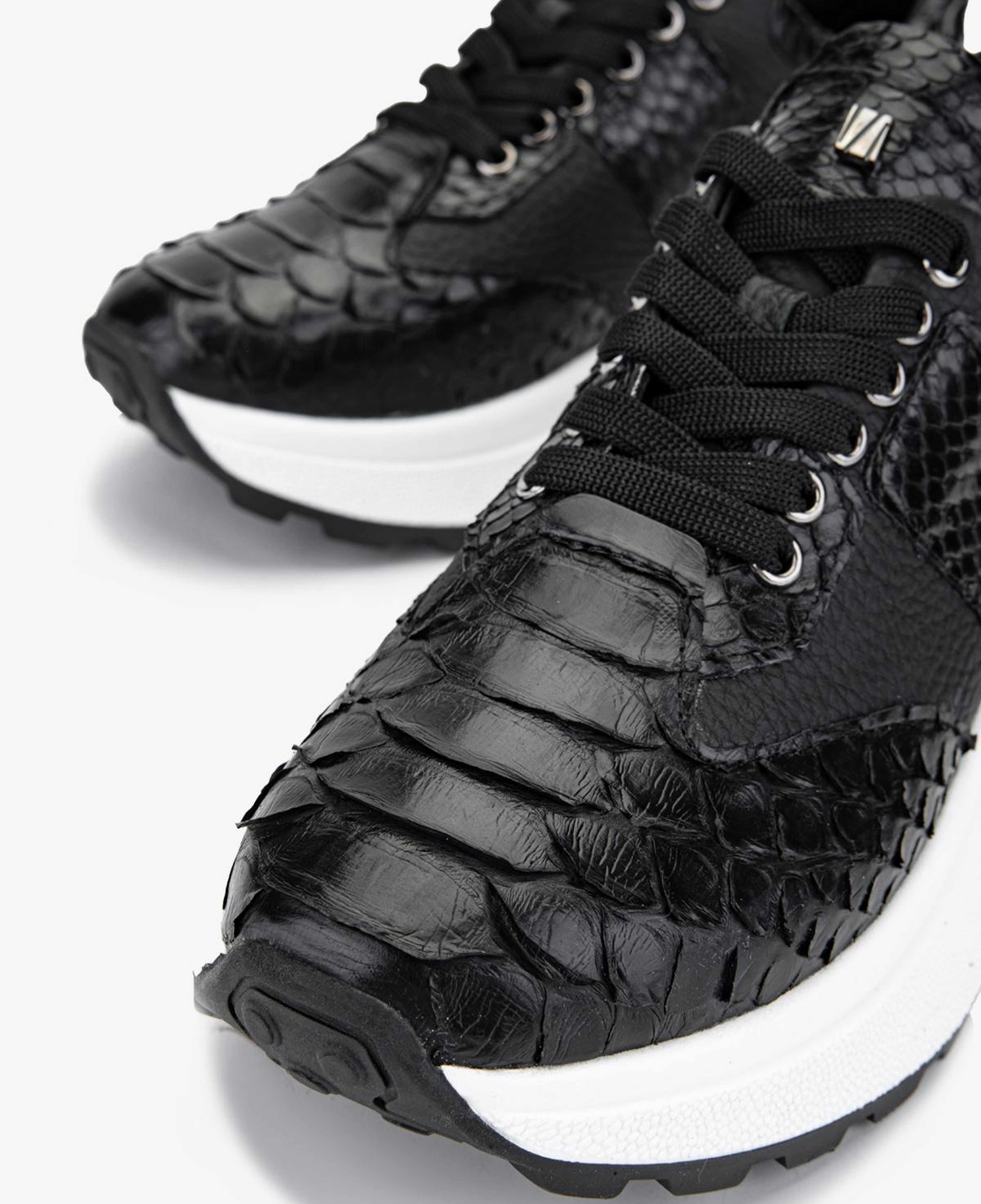 Valmenti Kadın Hakiki Deri Siyah Sneakers & Spor Ayakkabı