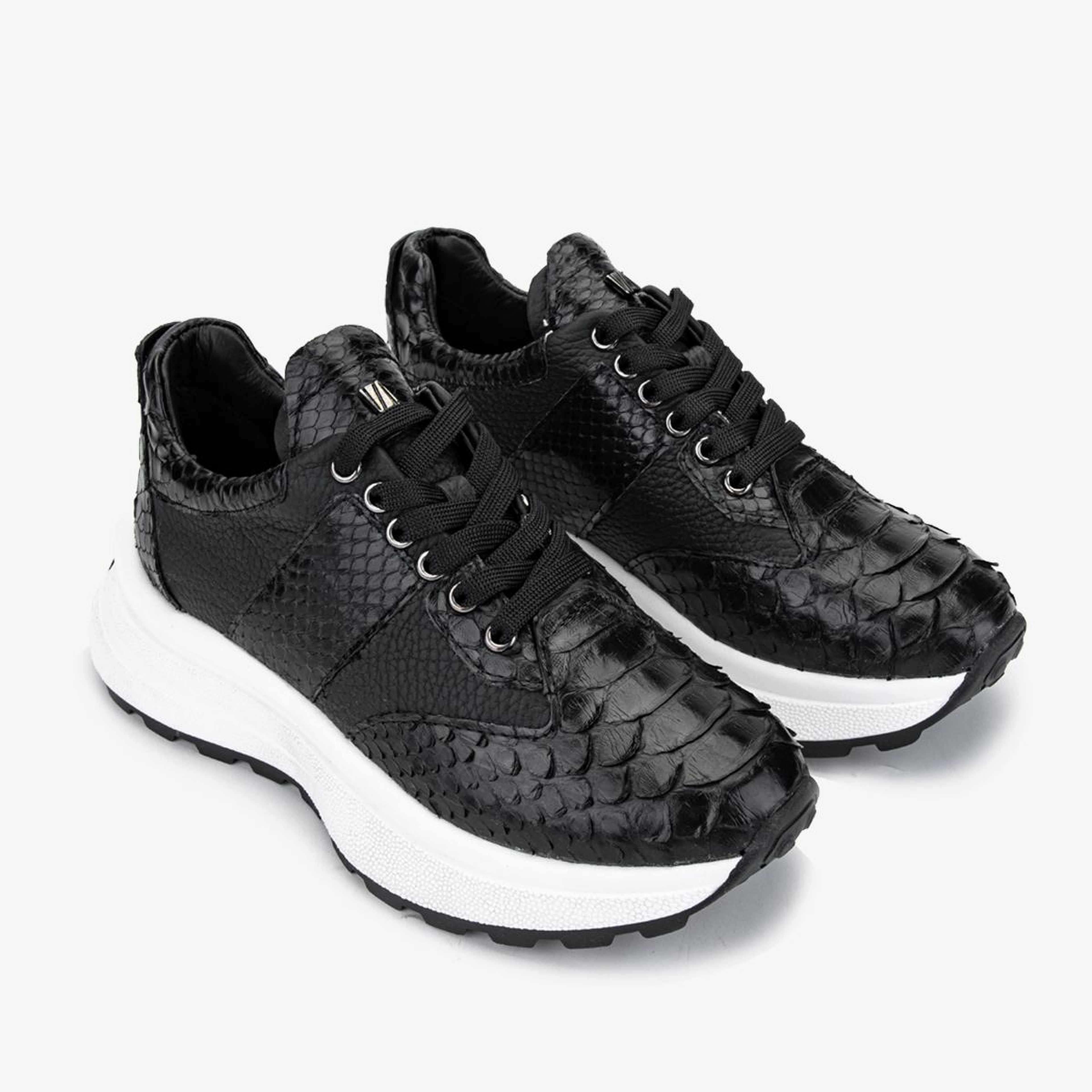 Valmenti Kadın Hakiki Deri Siyah Sneakers & Spor Ayakkabı