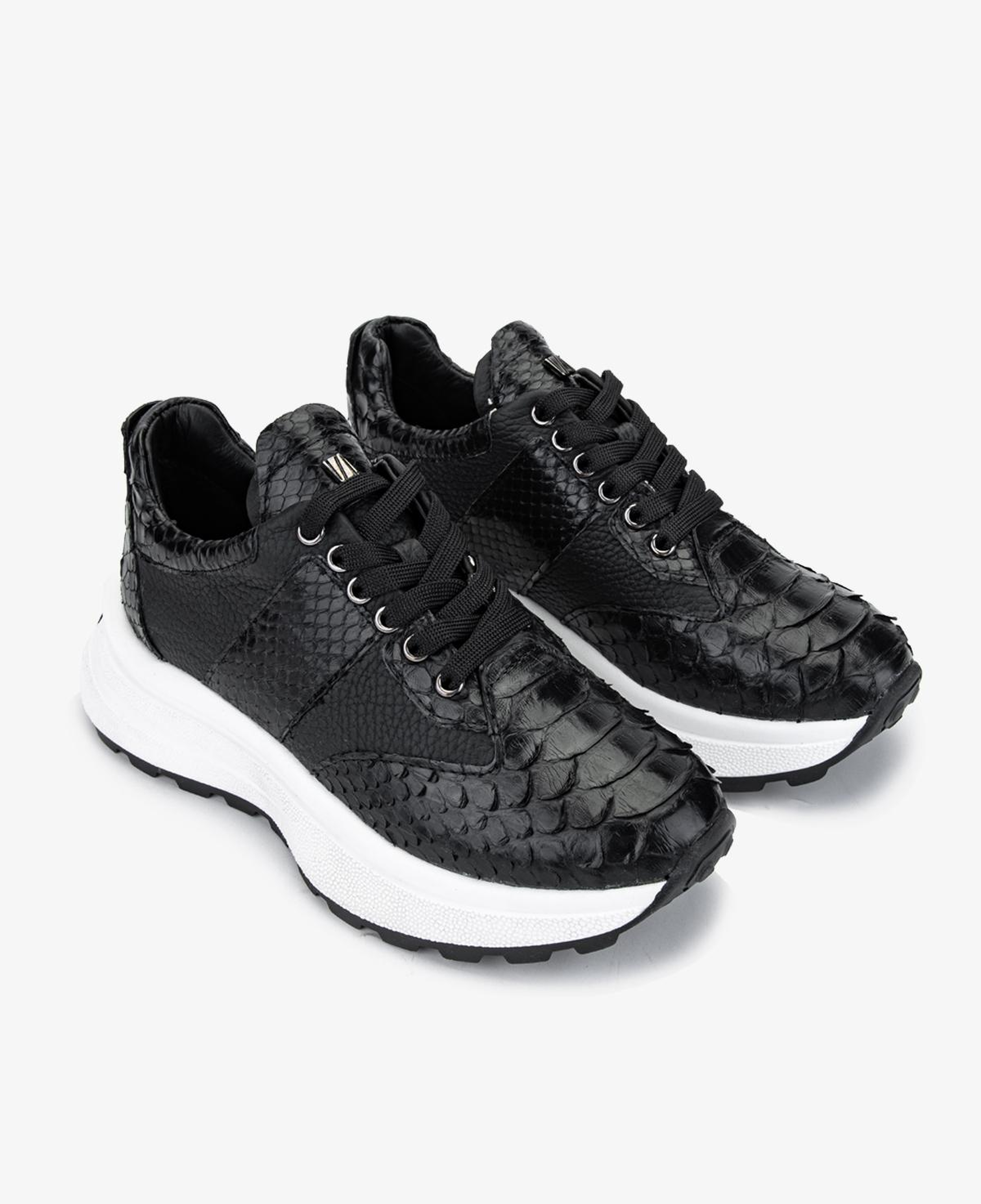 Valmenti Kadın Hakiki Deri Siyah Sneakers & Spor Ayakkabı