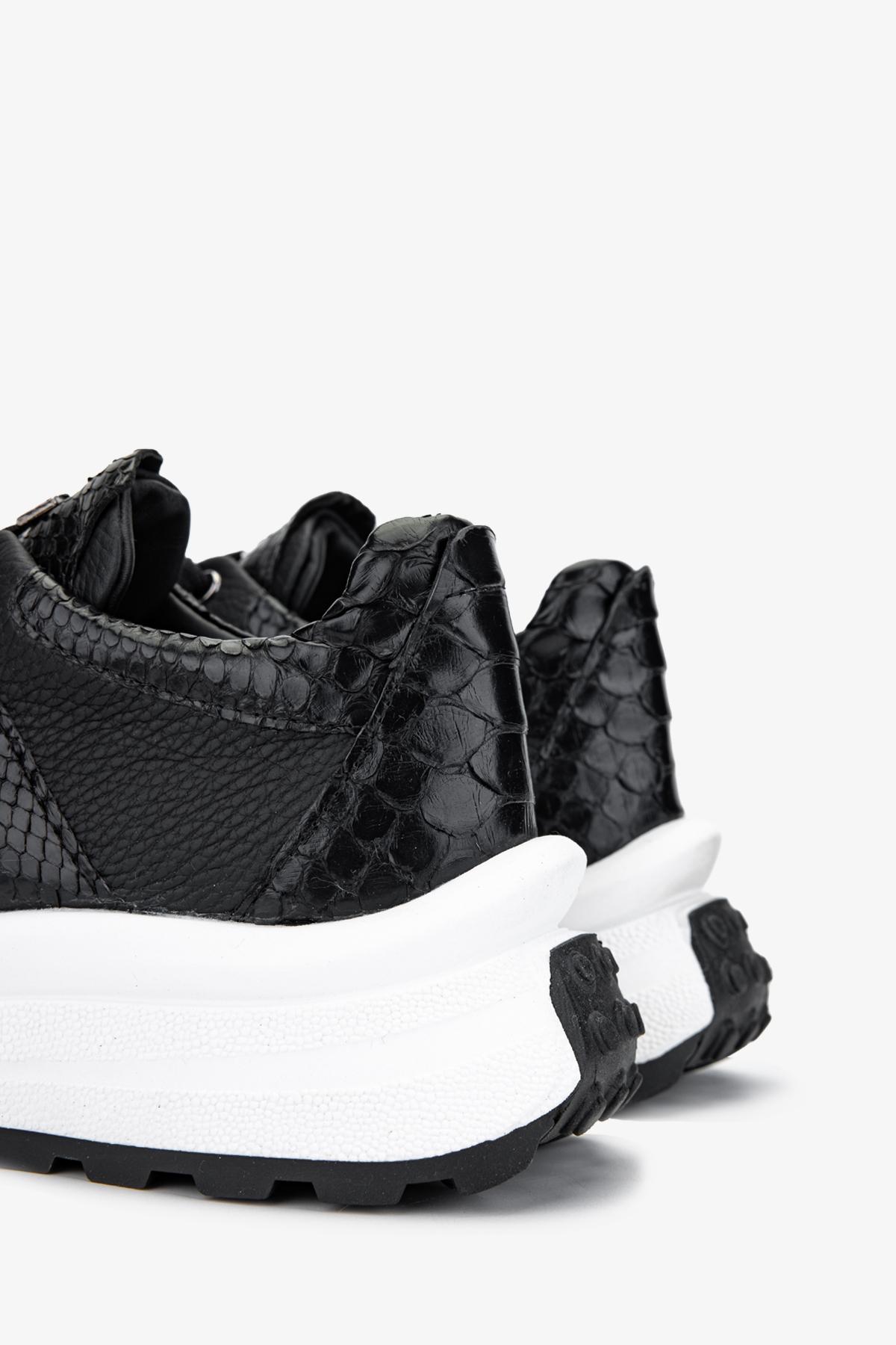 Valmenti Kadın Hakiki Deri Siyah Sneakers & Spor Ayakkabı