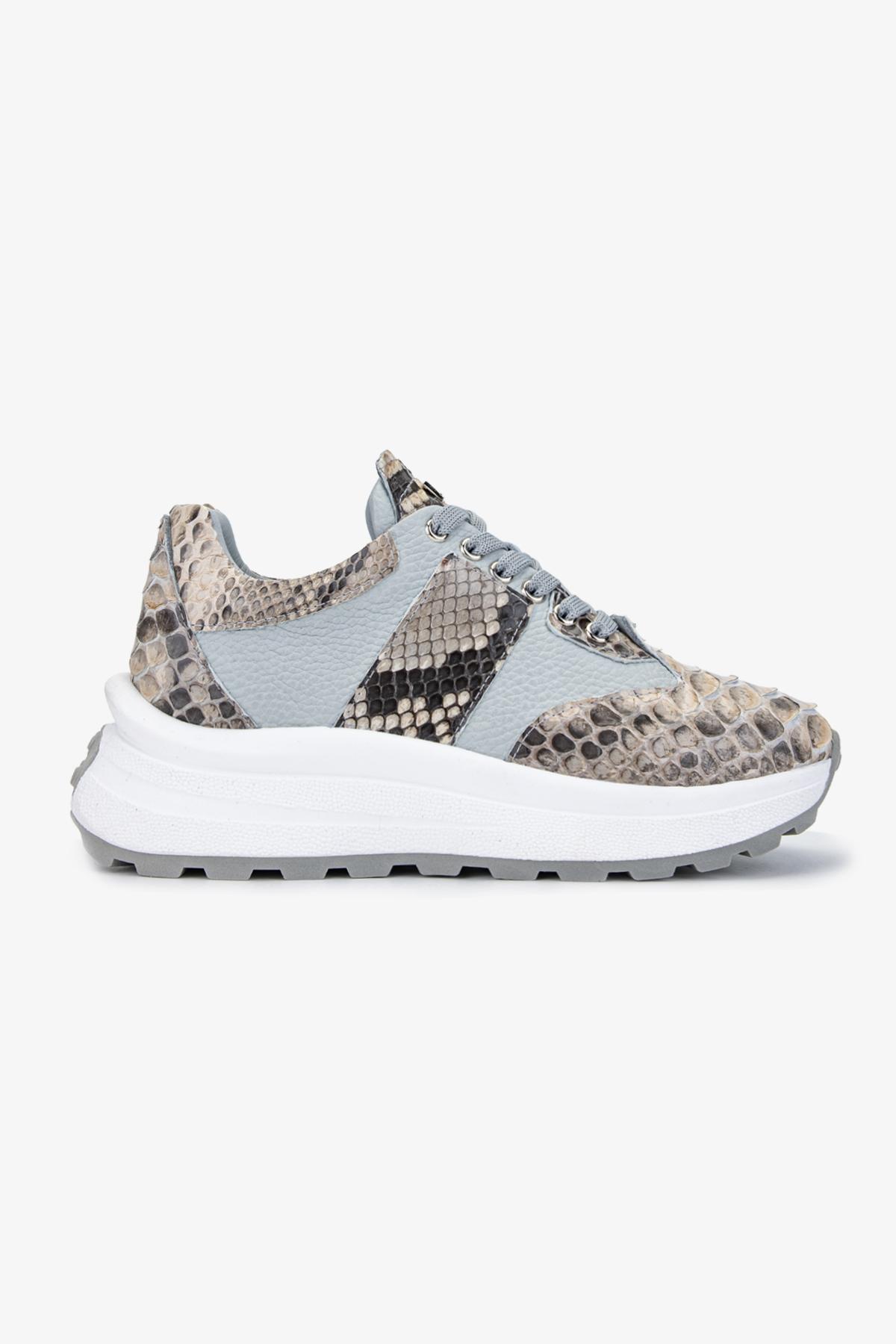 Valmenti Kadın Hakiki Deri Gri Sneakers & Spor Ayakkabı