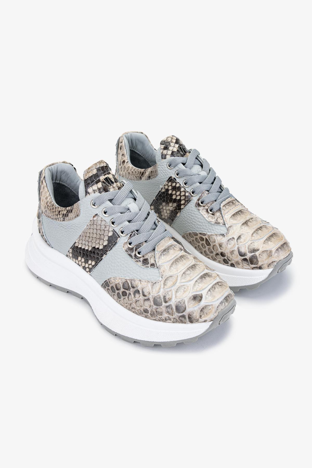 Valmenti Kadın Hakiki Deri Gri Sneakers & Spor Ayakkabı