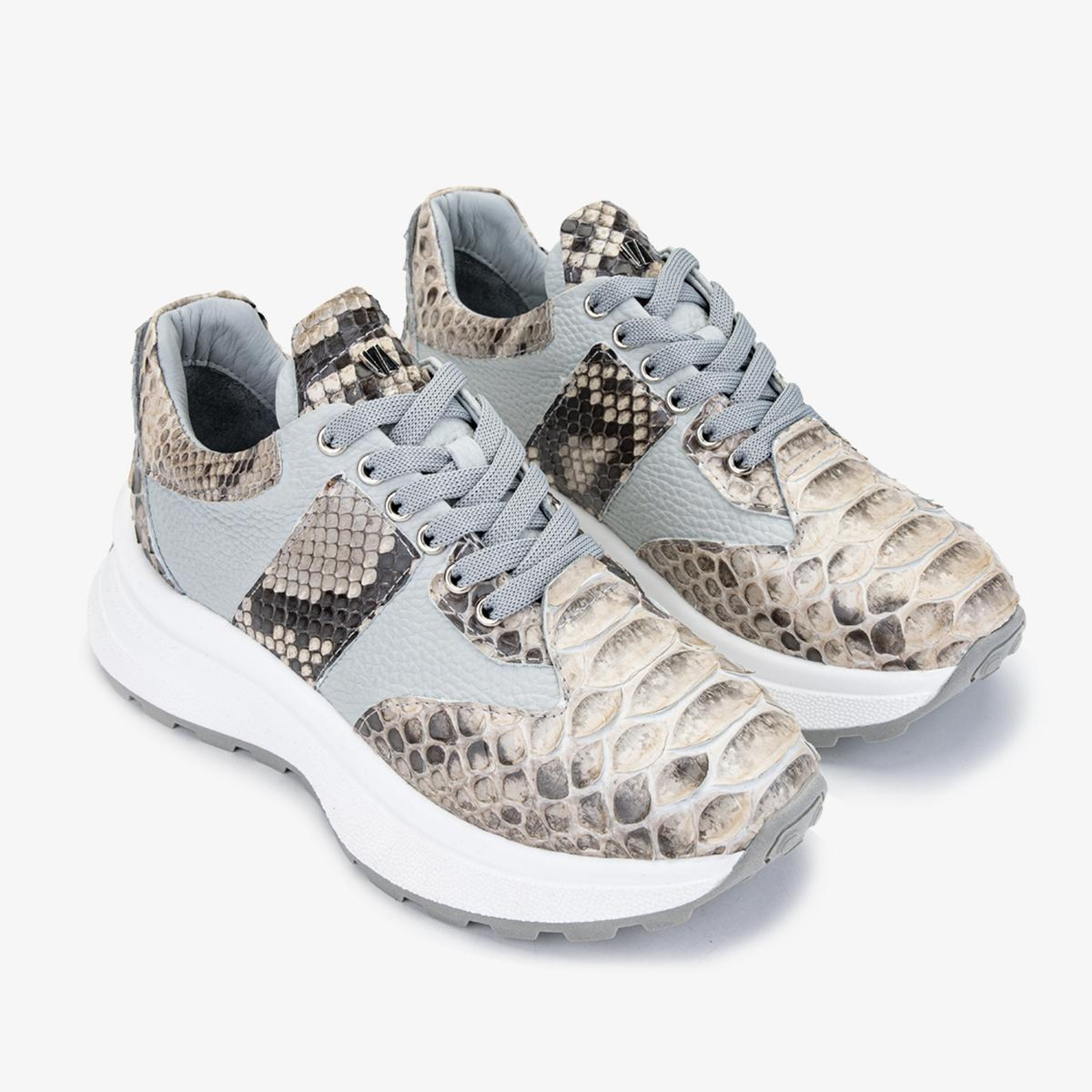 Valmenti Kadın Hakiki Deri Gri Sneakers & Spor Ayakkabı