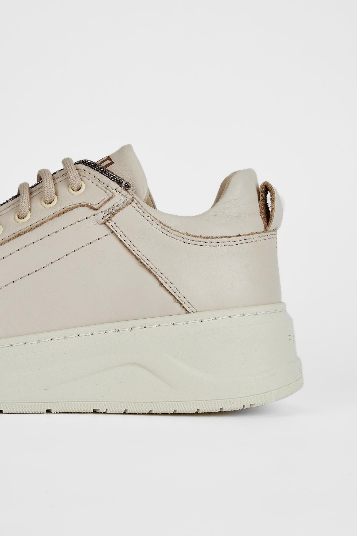 Valmenti Kadın Hakiki Deri Bej Sneakers & Spor Ayakkabı