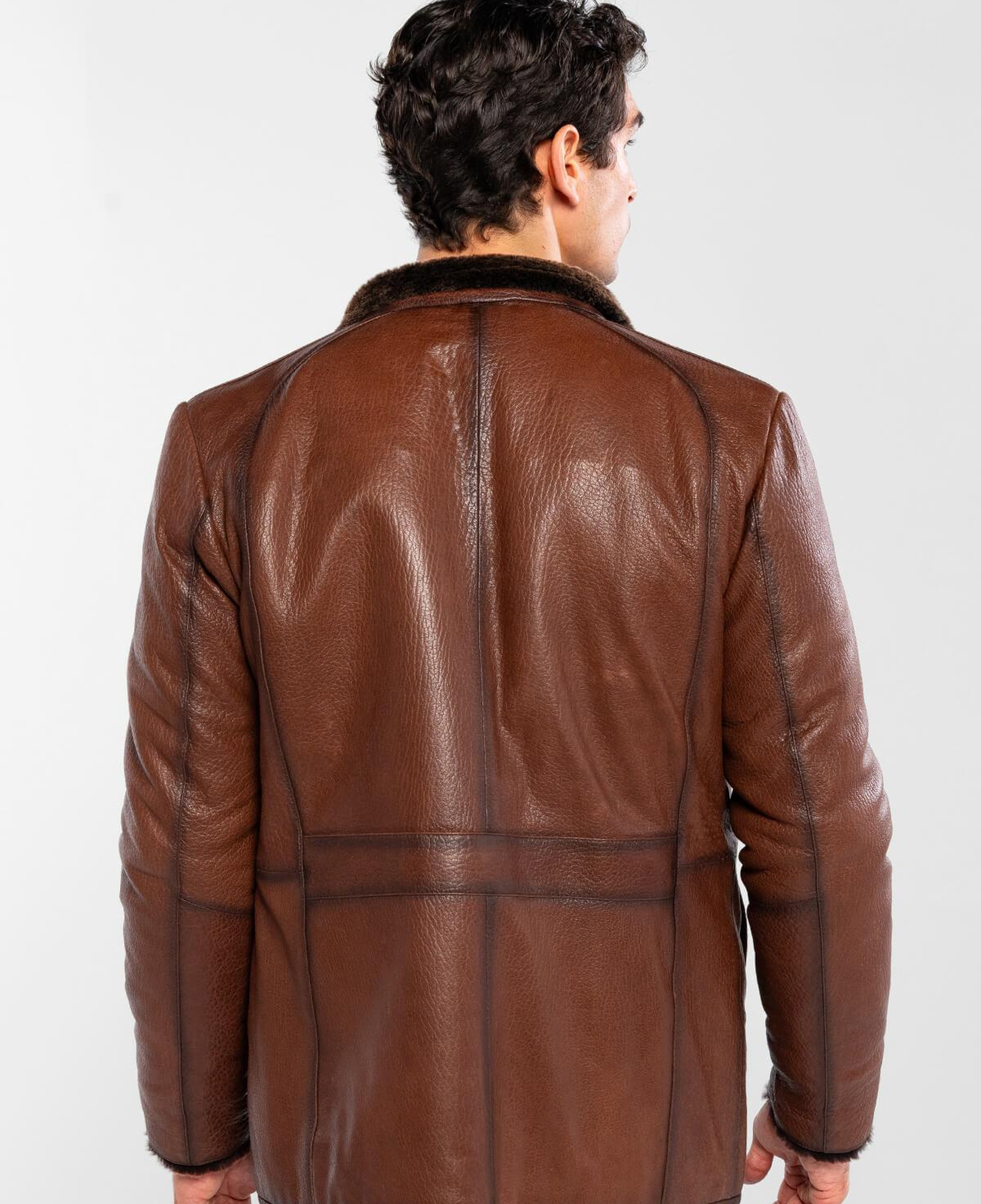 Tamer Tanca Erkek Hakiki Deri Kahverengi Deri Mont