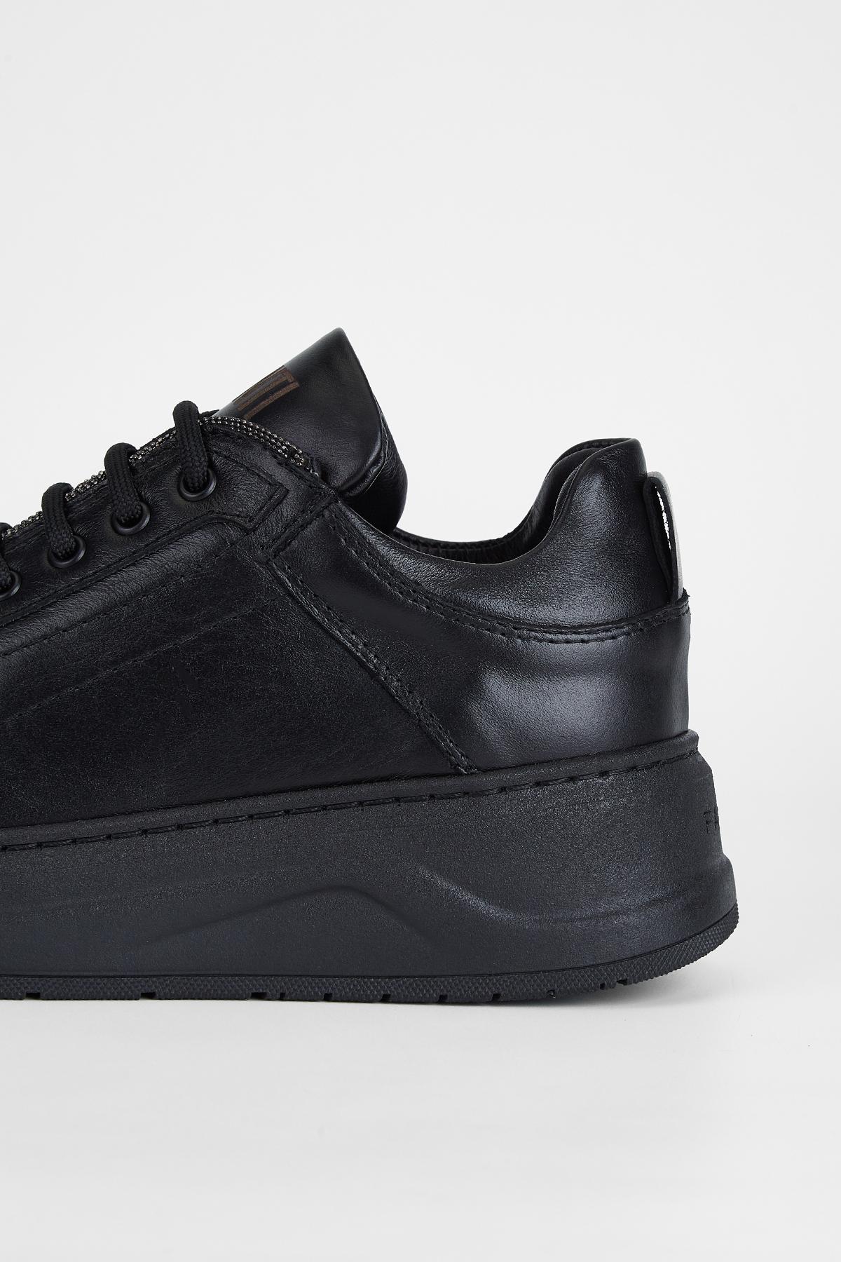 Valmenti Kadın Hakiki Deri Siyah Sneakers & Spor Ayakkabı