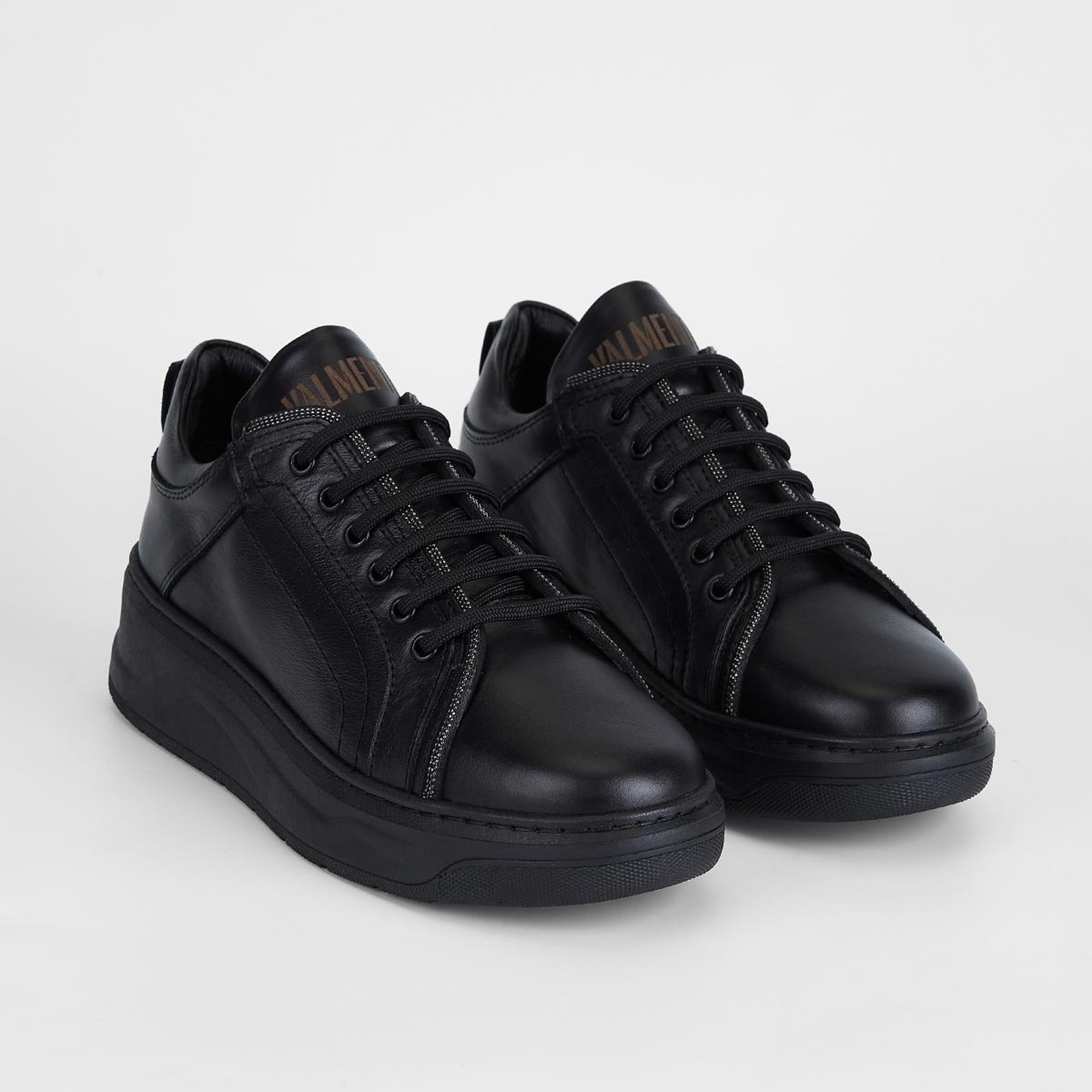 Valmenti Kadın Hakiki Deri Siyah Sneakers & Spor Ayakkabı