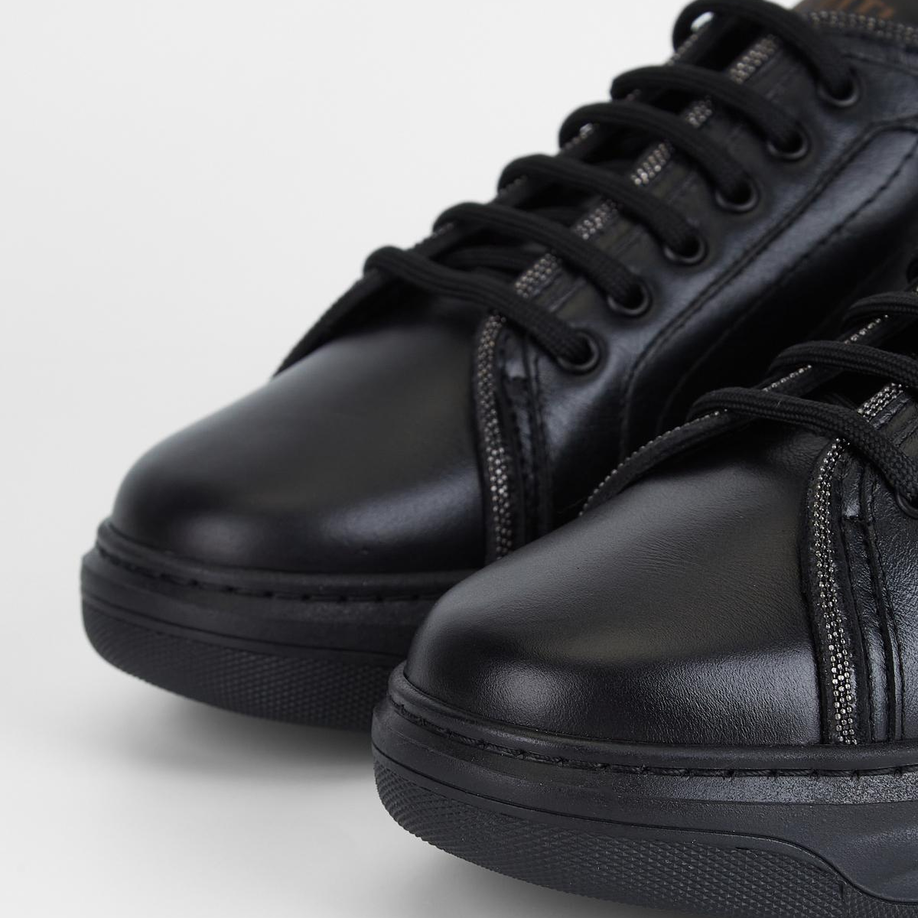 Valmenti Kadın Hakiki Deri Siyah Sneakers & Spor Ayakkabı