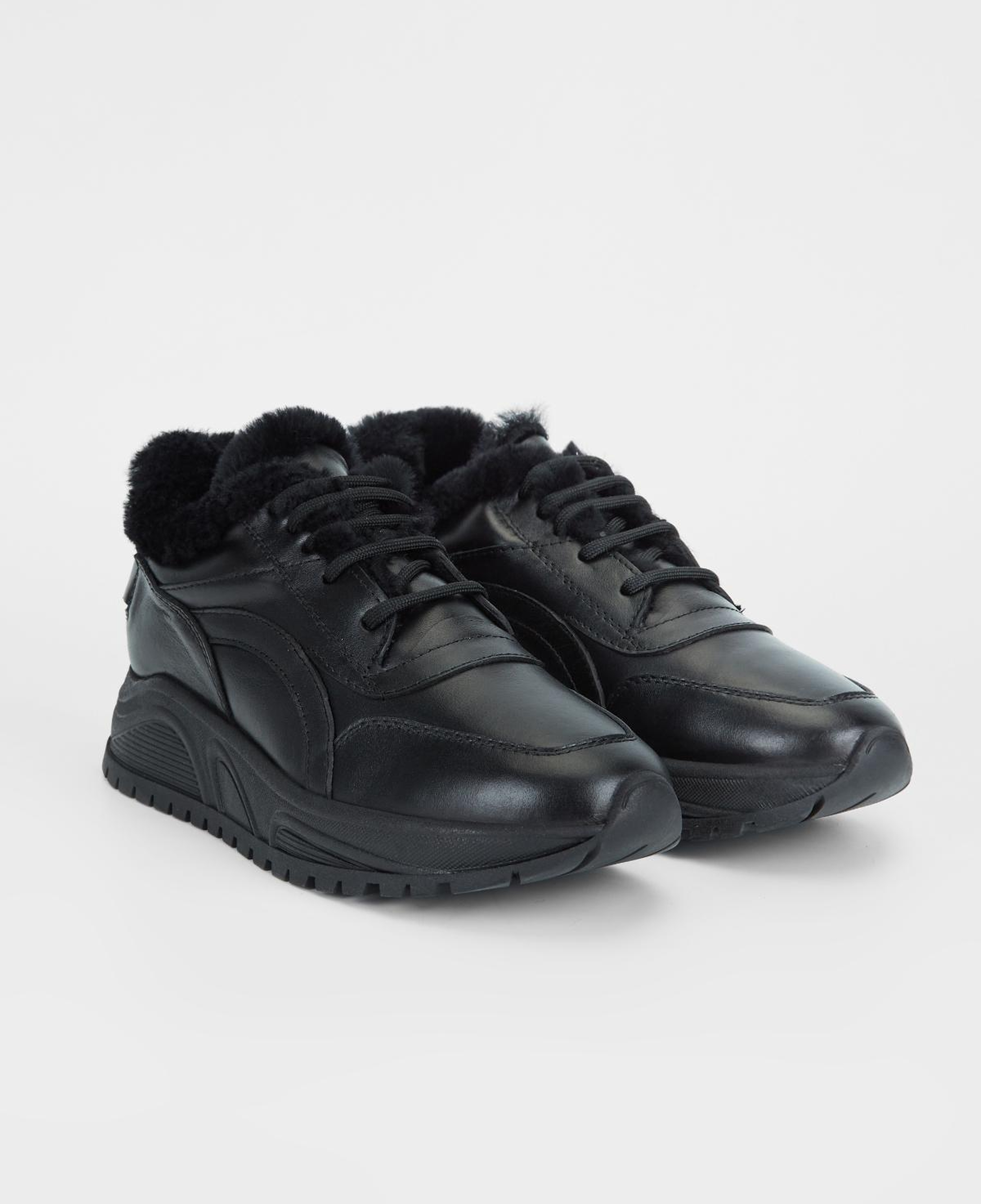 Valmenti Kadın Hakiki Deri Siyah Sneakers & Spor Ayakkabı