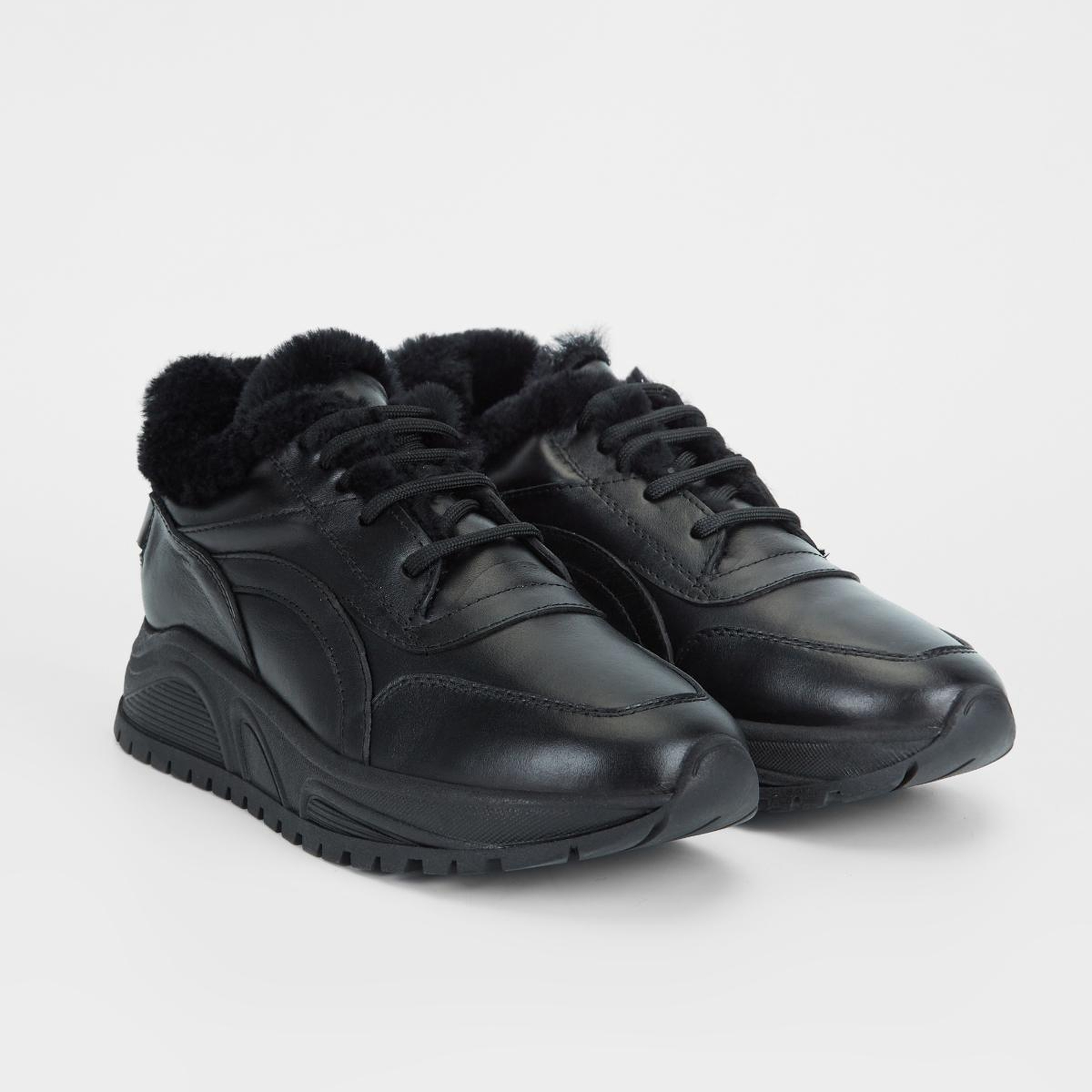 Valmenti Kadın Hakiki Deri Siyah Sneakers & Spor Ayakkabı