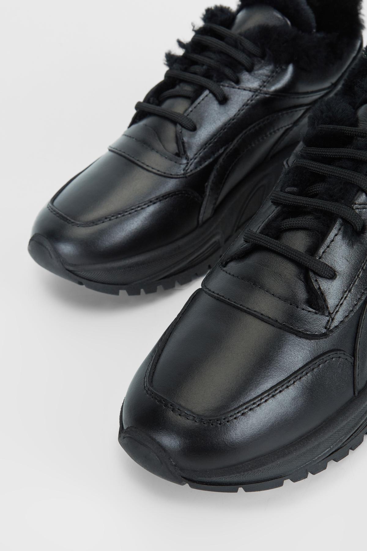 Valmenti Kadın Hakiki Deri Siyah Sneakers & Spor Ayakkabı