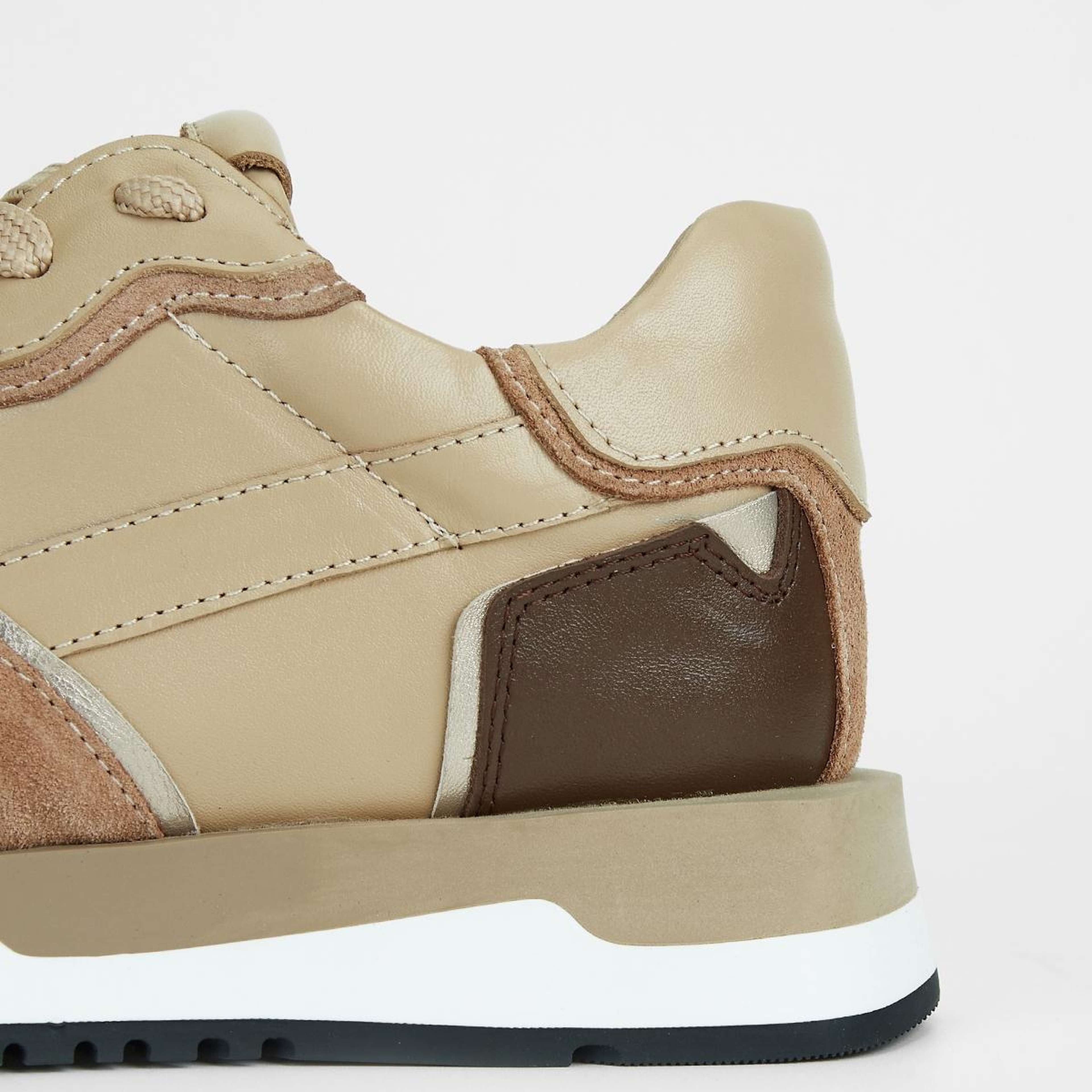 Valmenti Kadın Hakiki Deri Bej Sneakers & Spor Ayakkabı