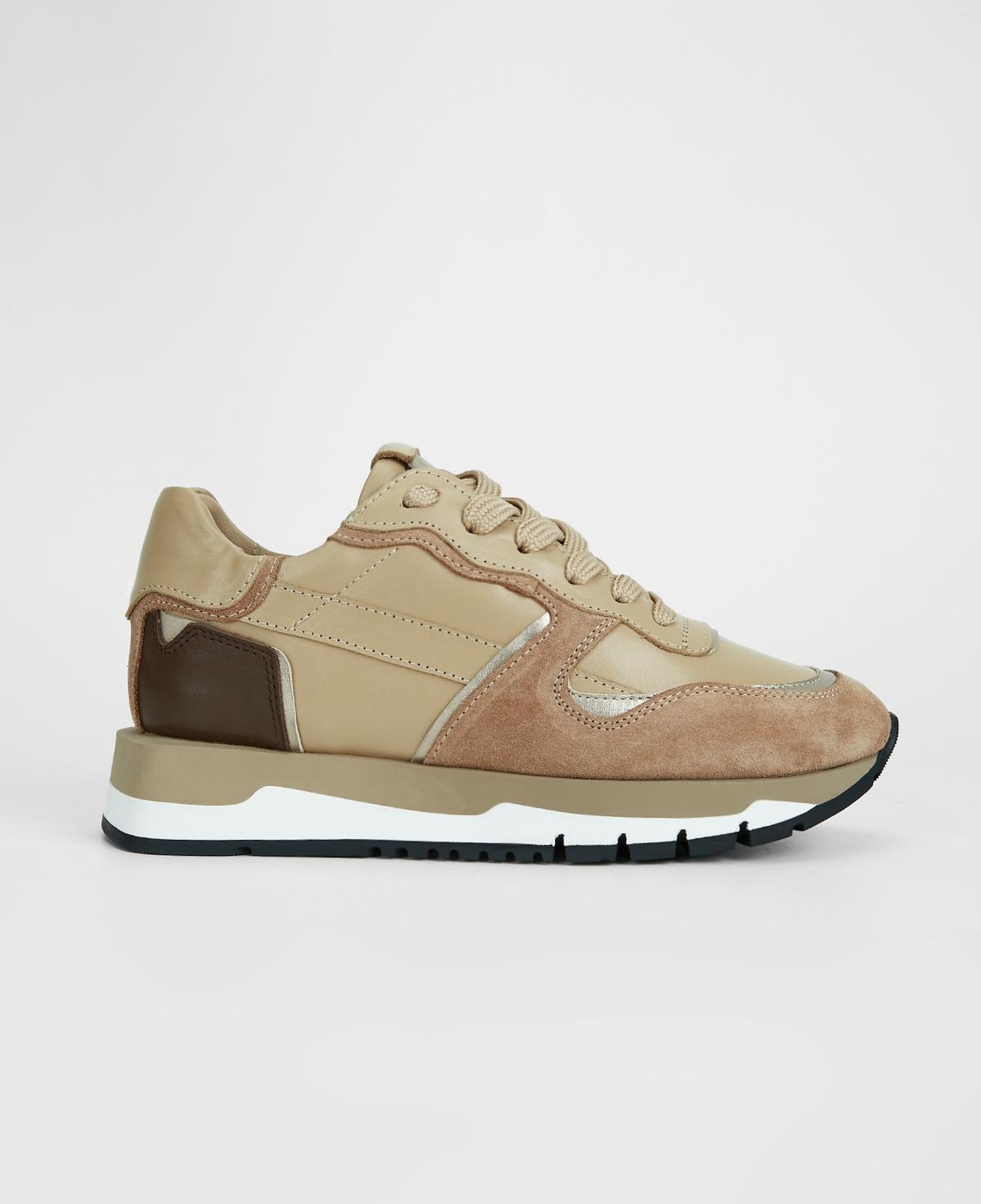 Valmenti Kadın Hakiki Deri Bej Sneakers & Spor Ayakkabı