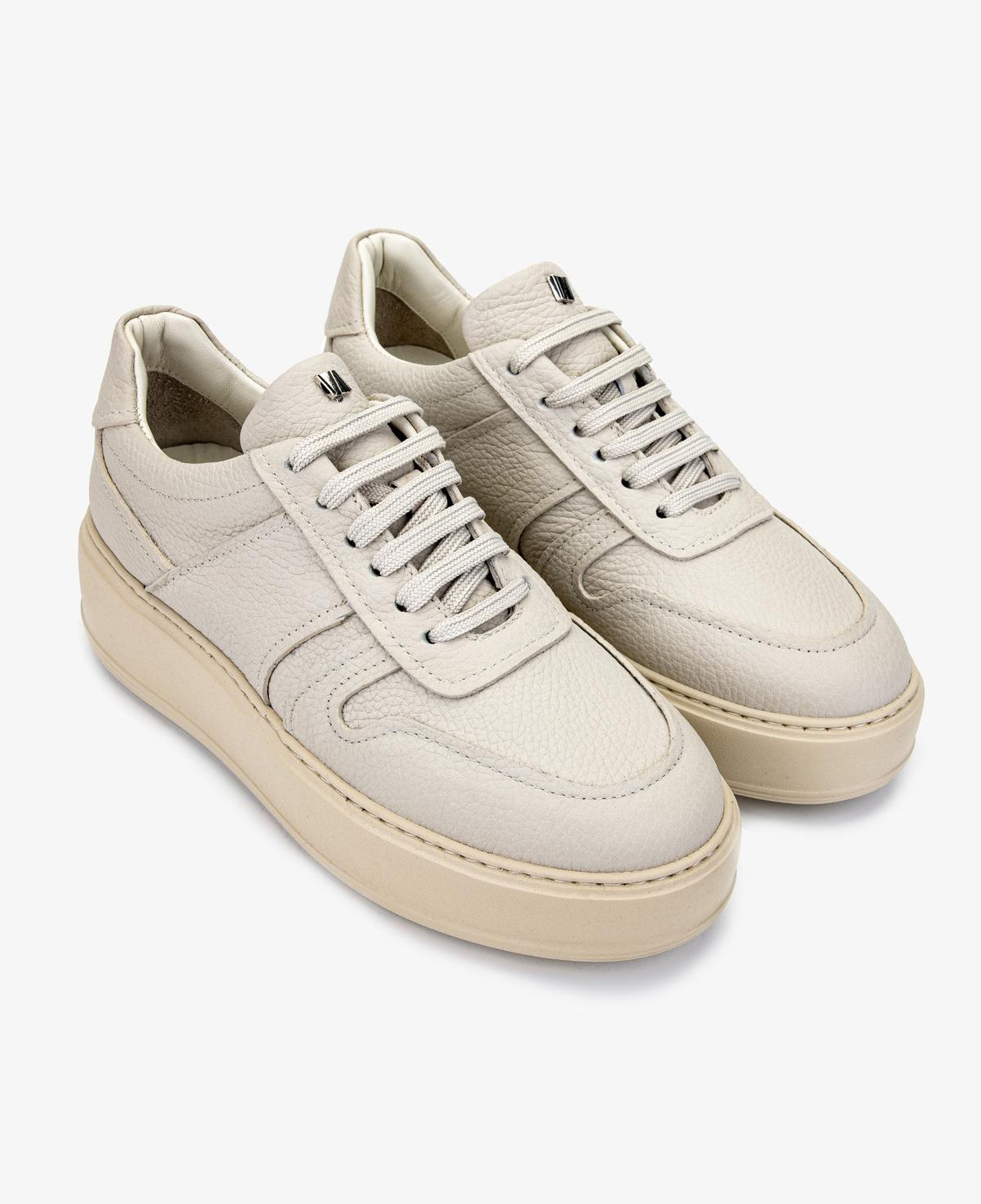 Valmenti Kadın Hakiki Deri Bej Floter Sneakers & Spor Ayakkabı
