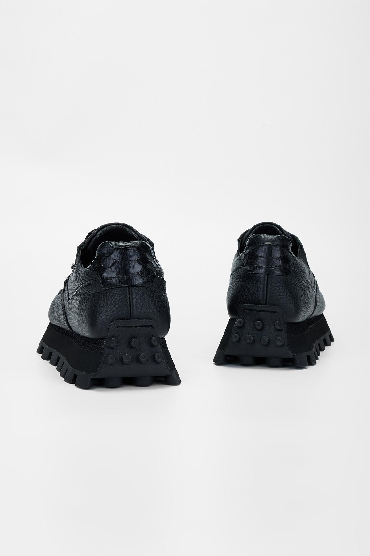 Valmenti Kadın Hakiki Deri Siyah Floter Sneakers & Spor Ayakkabı