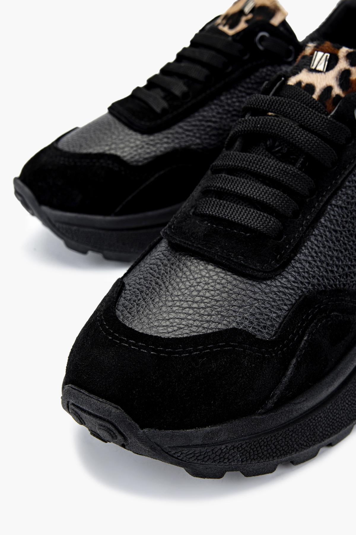 Valmenti Kadın Hakiki Deri Siyah Floter Sneakers & Spor Ayakkabı