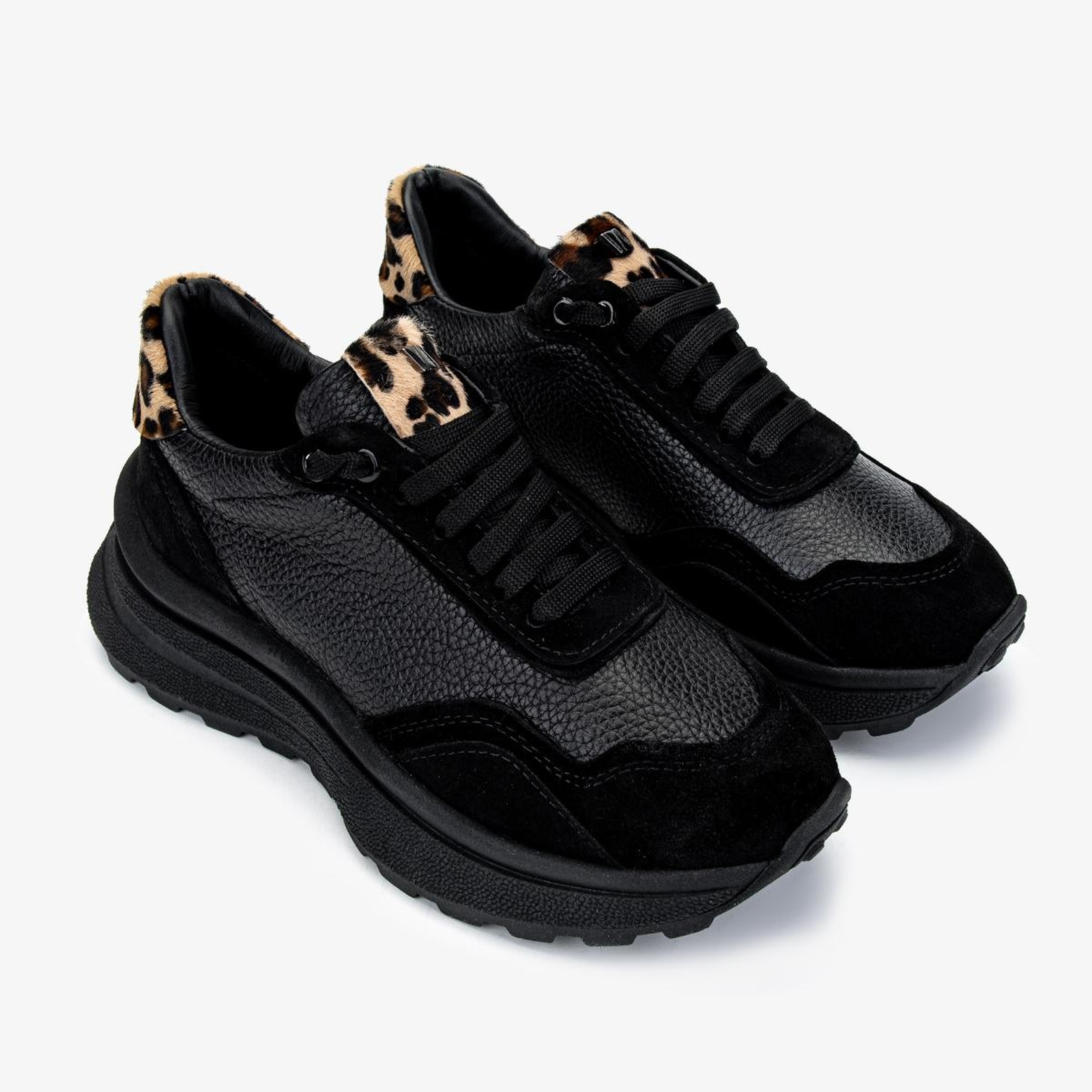 Valmenti Kadın Hakiki Deri Siyah Floter Sneakers & Spor Ayakkabı