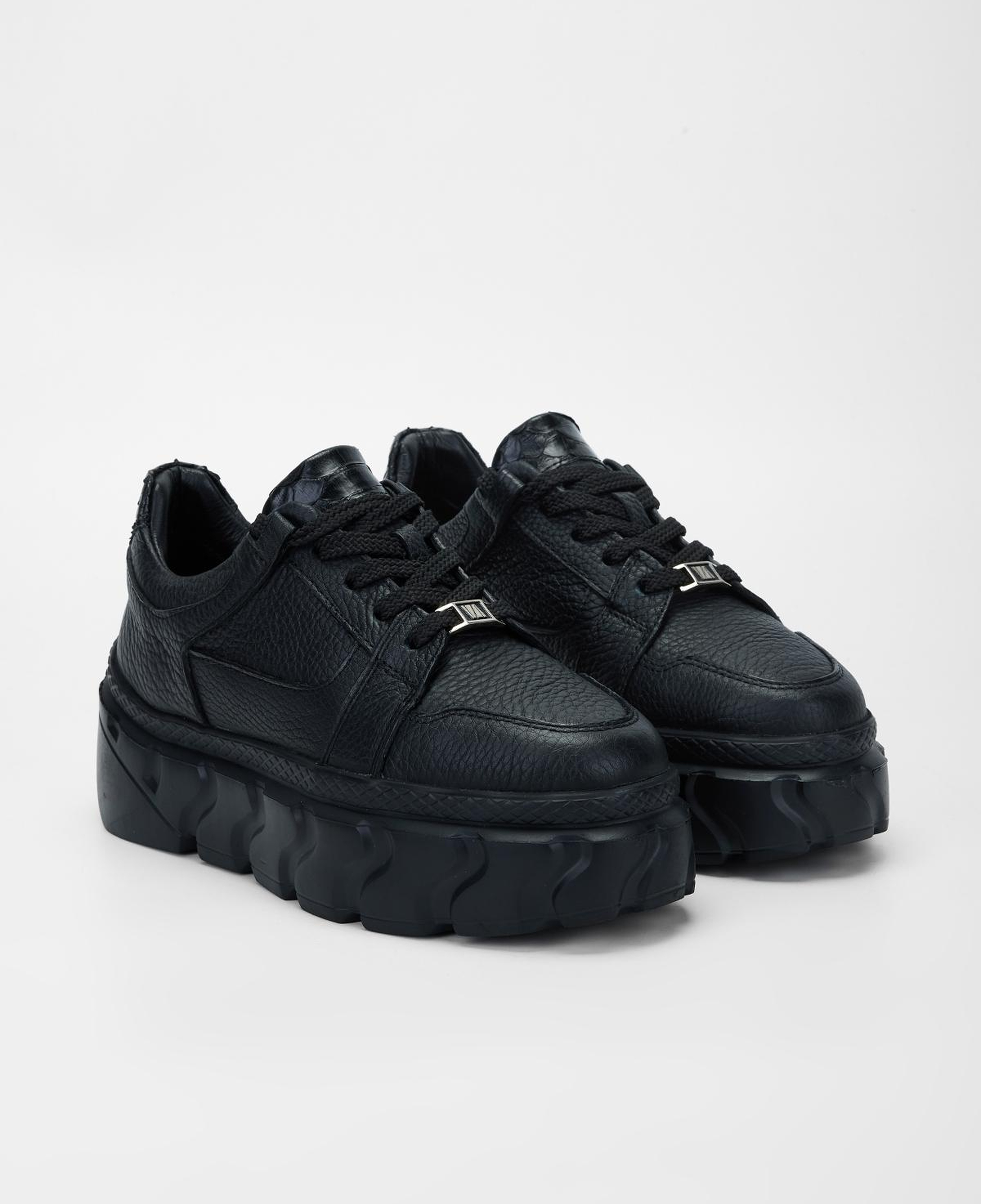 Valmenti Kadın Hakiki Deri Siyah Floter Sneakers & Spor Ayakkabı