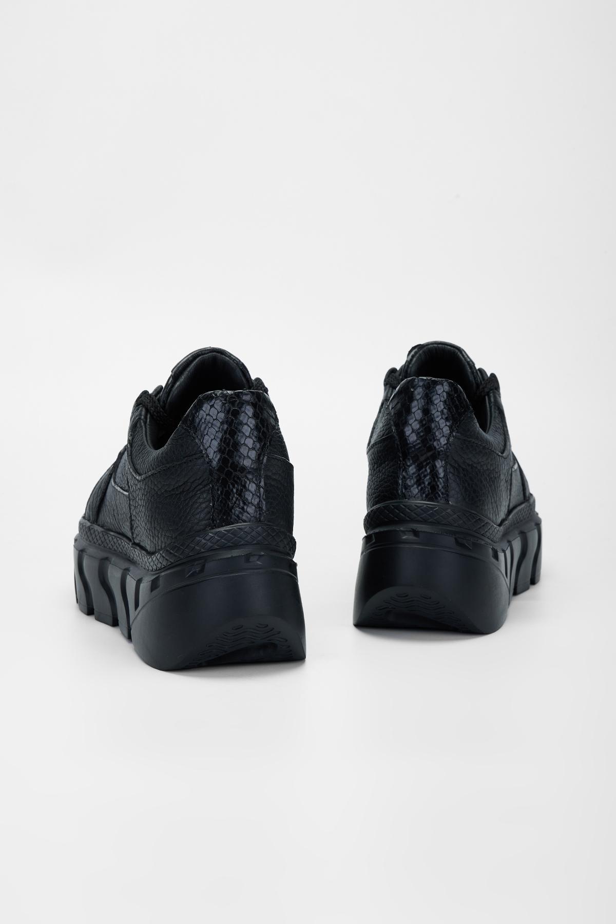 Valmenti Kadın Hakiki Deri Siyah Floter Sneakers & Spor Ayakkabı