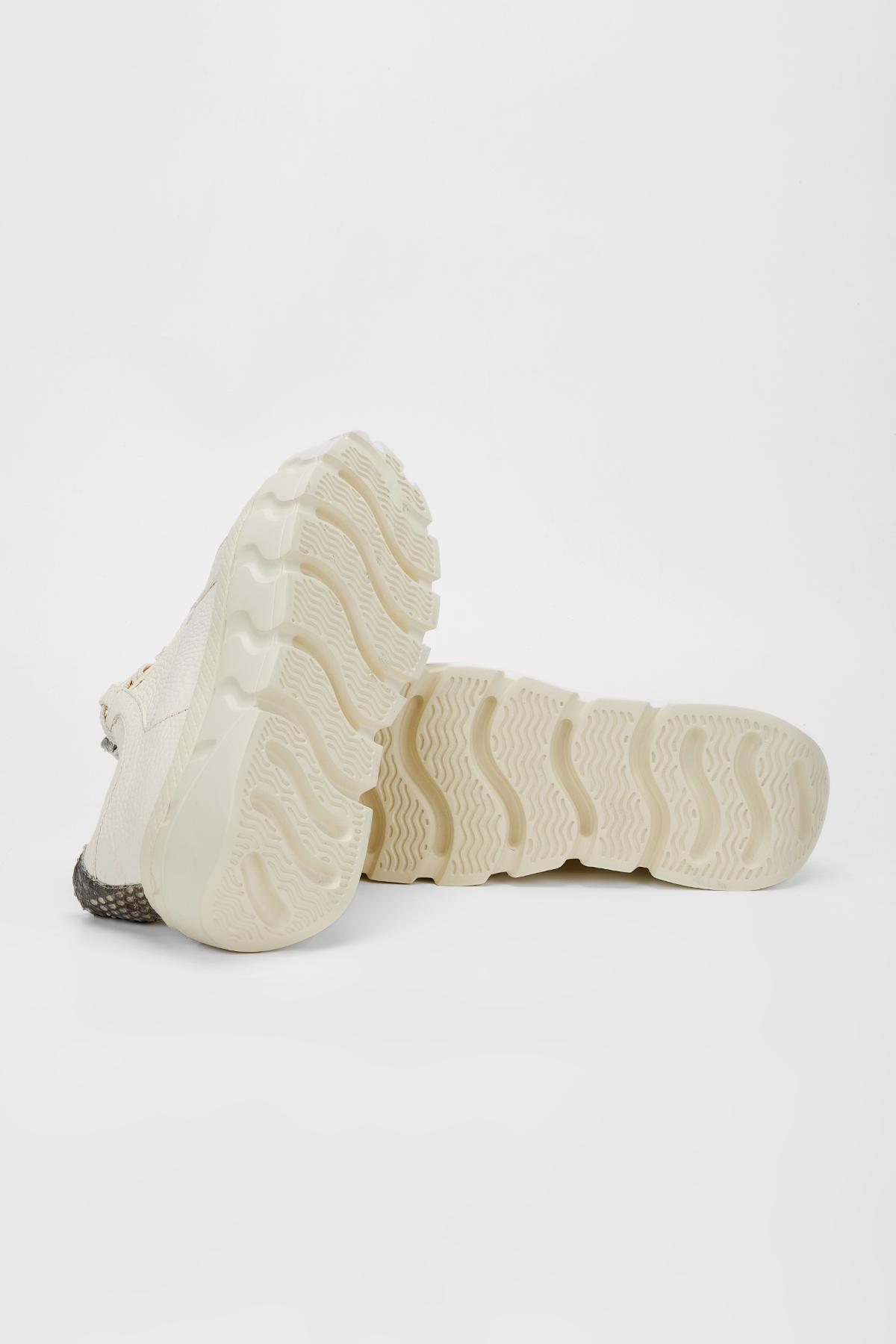 Valmenti Kadın Hakiki Deri Bej Floter Sneakers & Spor Ayakkabı