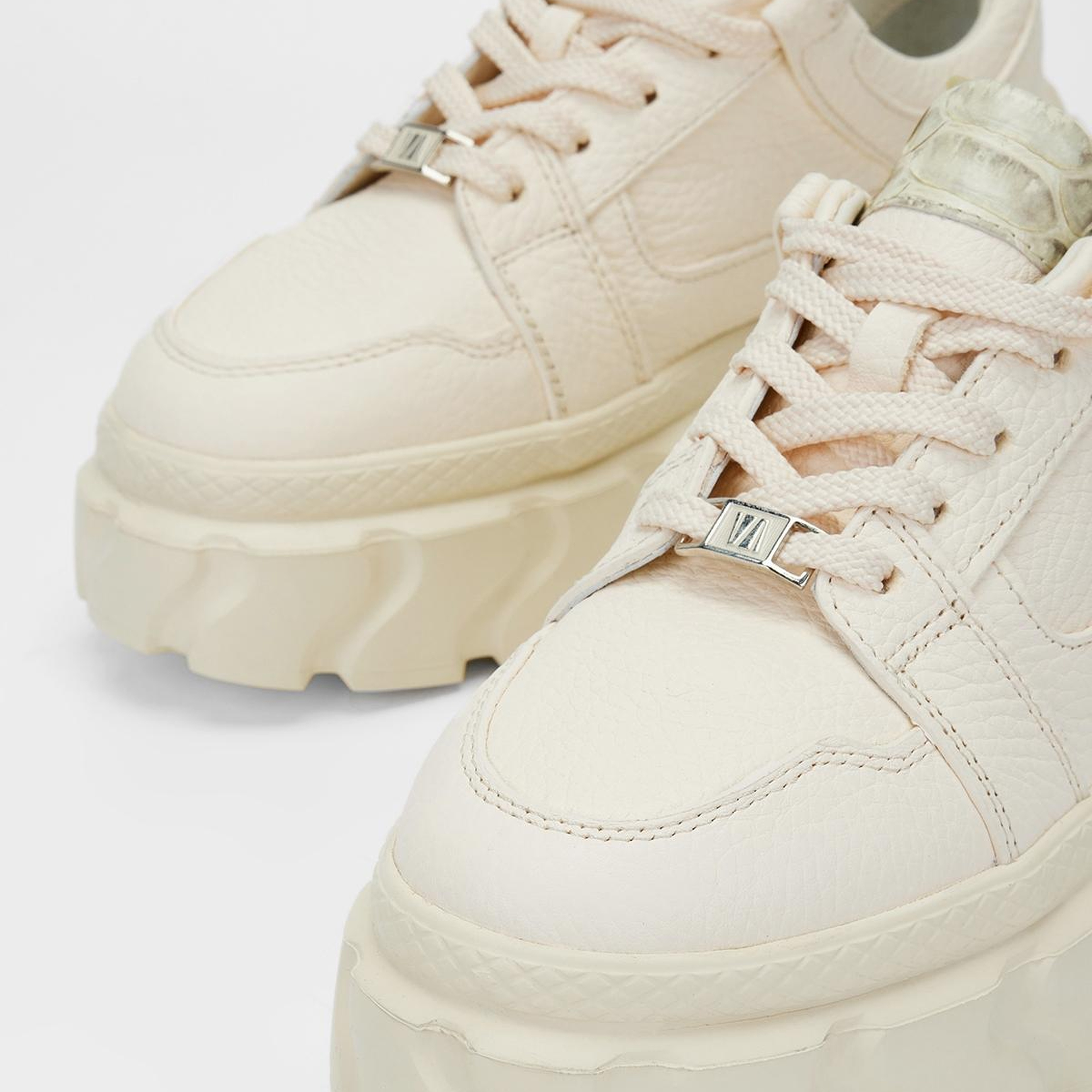 Valmenti Kadın Hakiki Deri Bej Floter Sneakers & Spor Ayakkabı