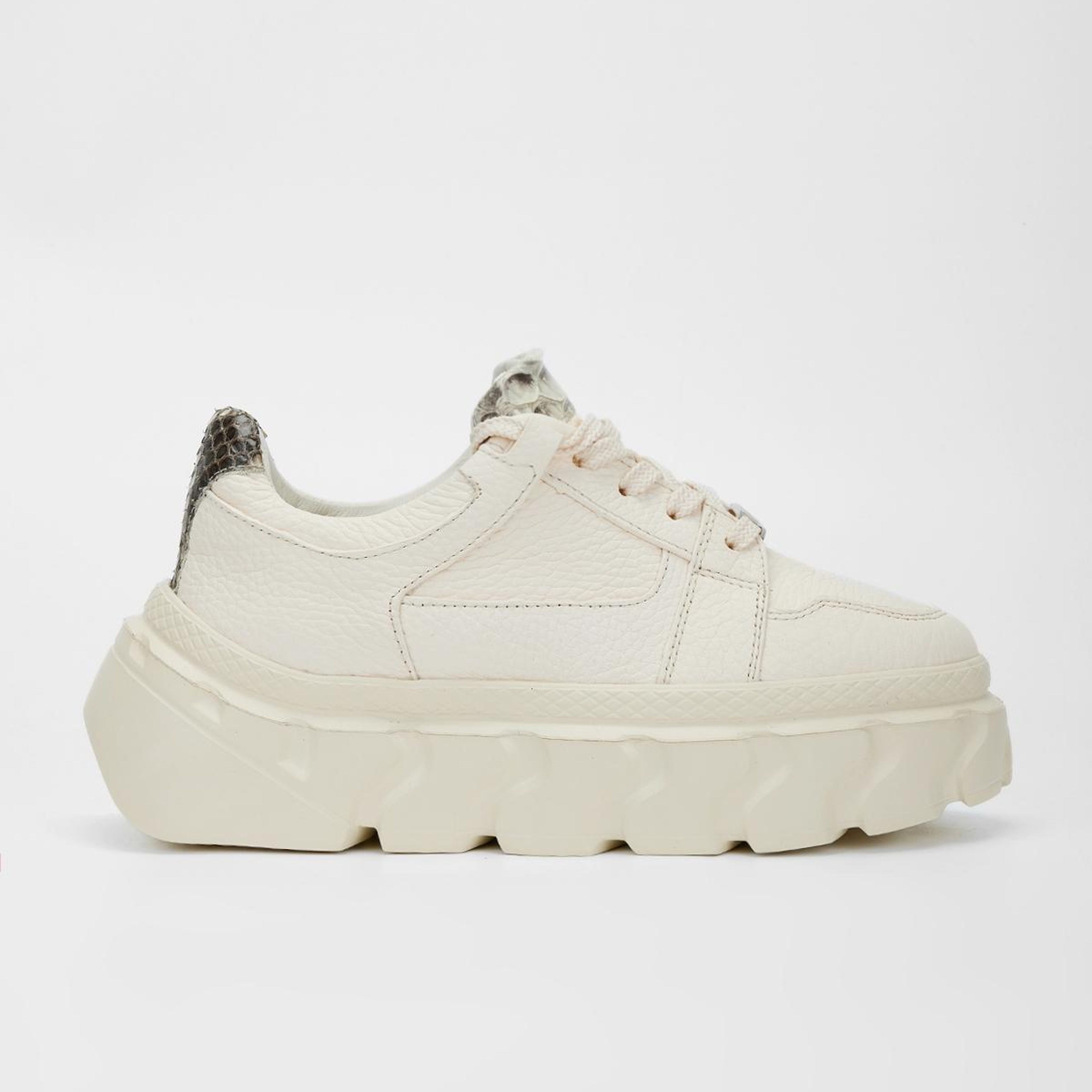 Valmenti Kadın Hakiki Deri Bej Floter Sneakers & Spor Ayakkabı