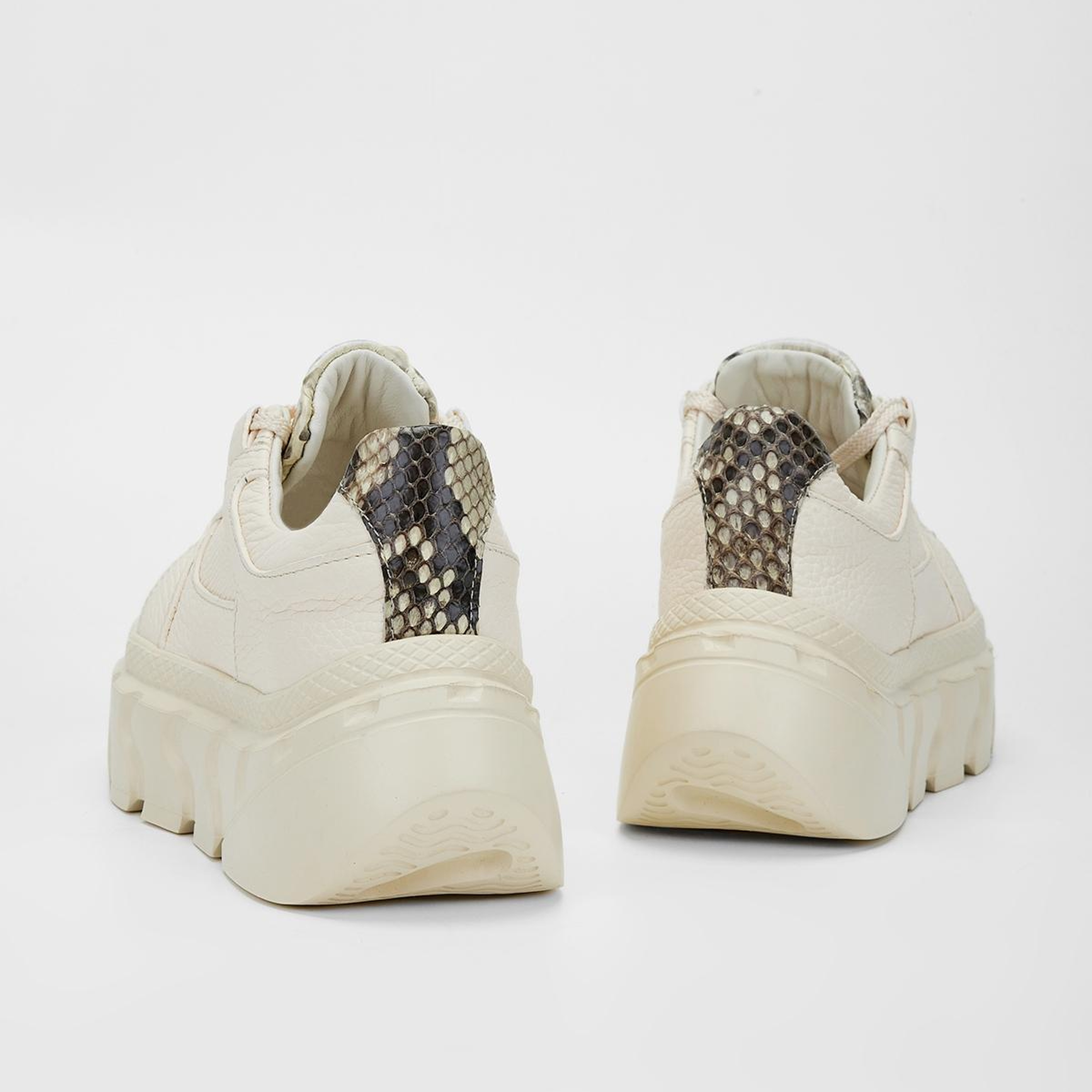 Valmenti Kadın Hakiki Deri Bej Floter Sneakers & Spor Ayakkabı