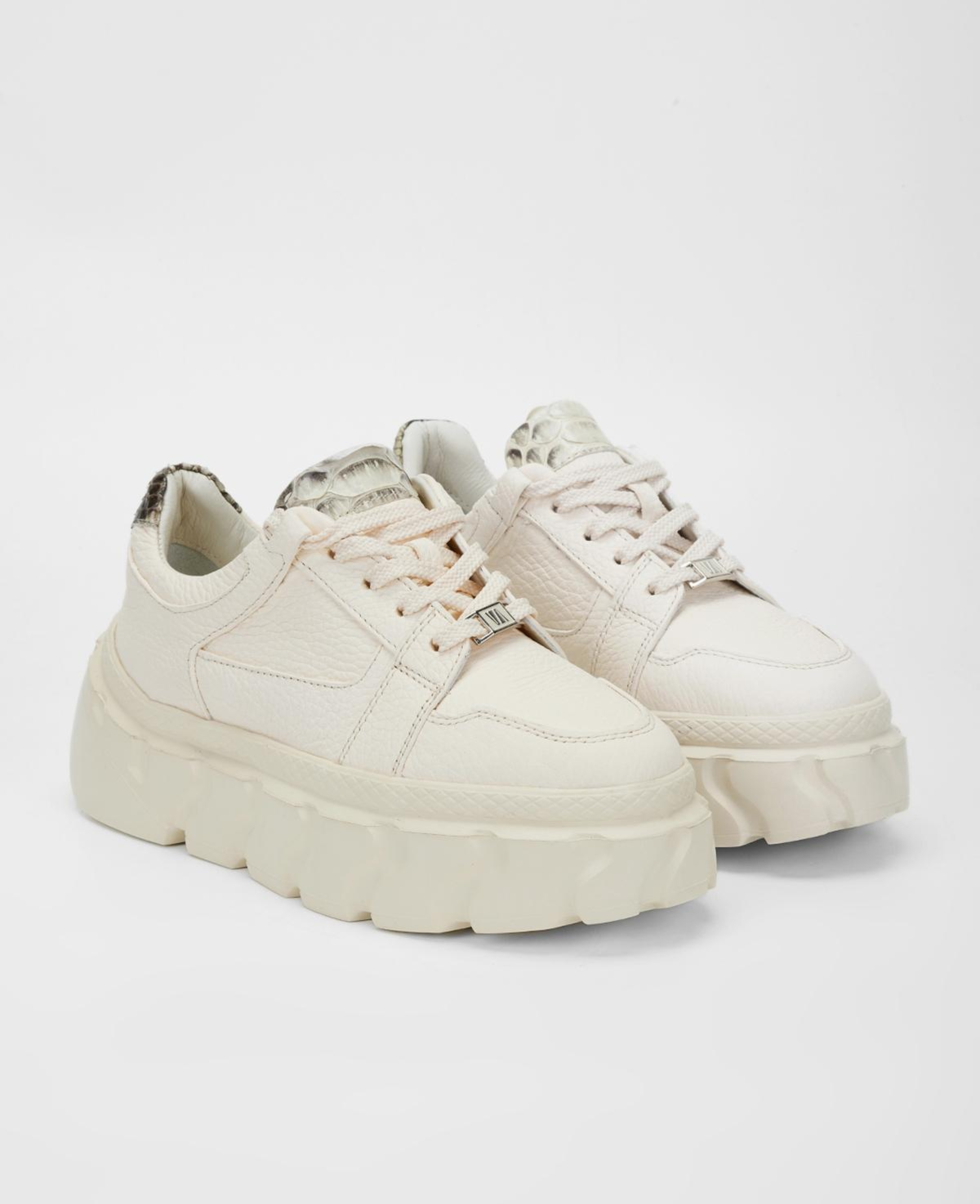 Valmenti Kadın Hakiki Deri Bej Floter Sneakers & Spor Ayakkabı