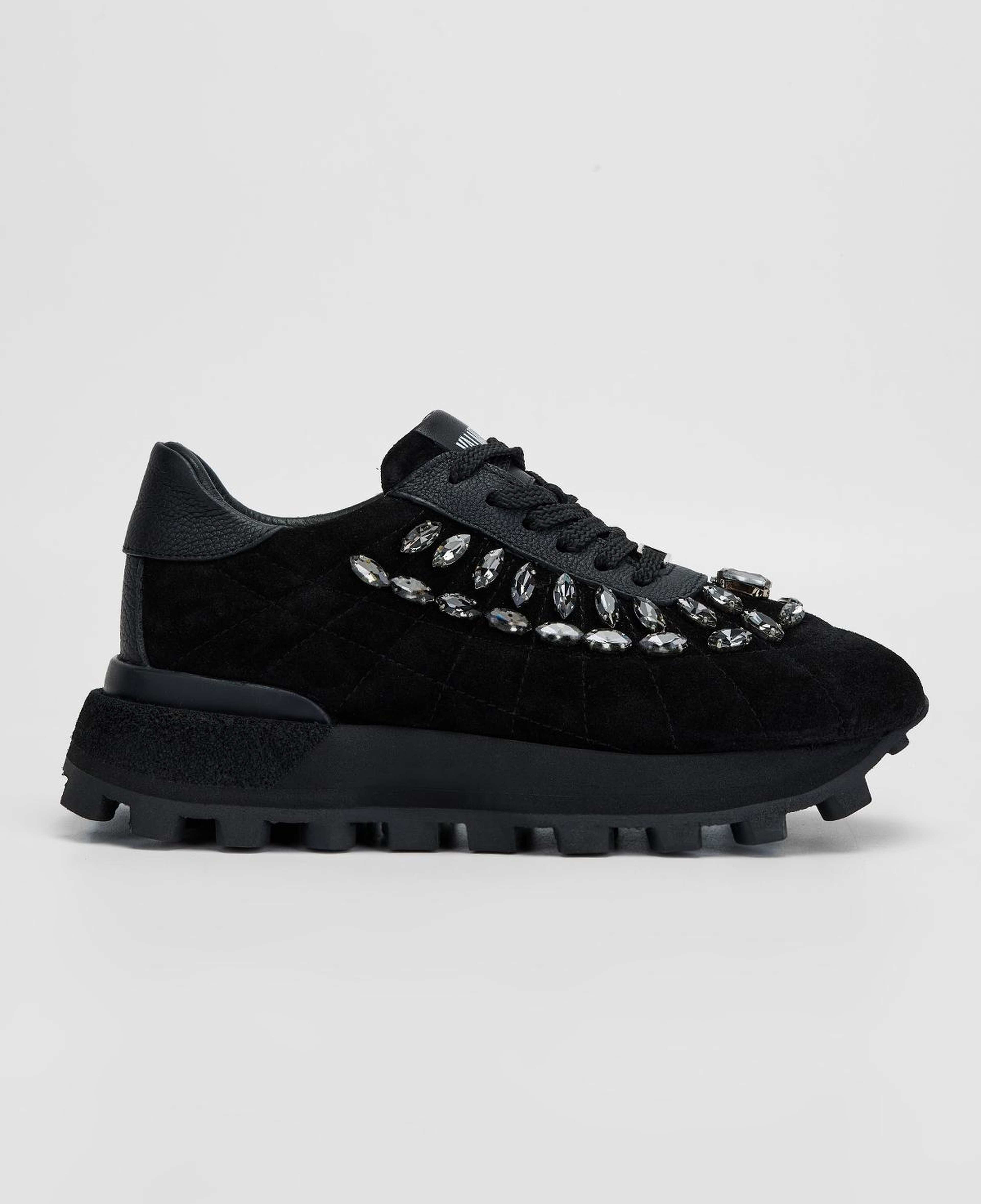 Valmenti Kadın Hakiki Deri Siyah Süet Sneakers & Spor Ayakkabı