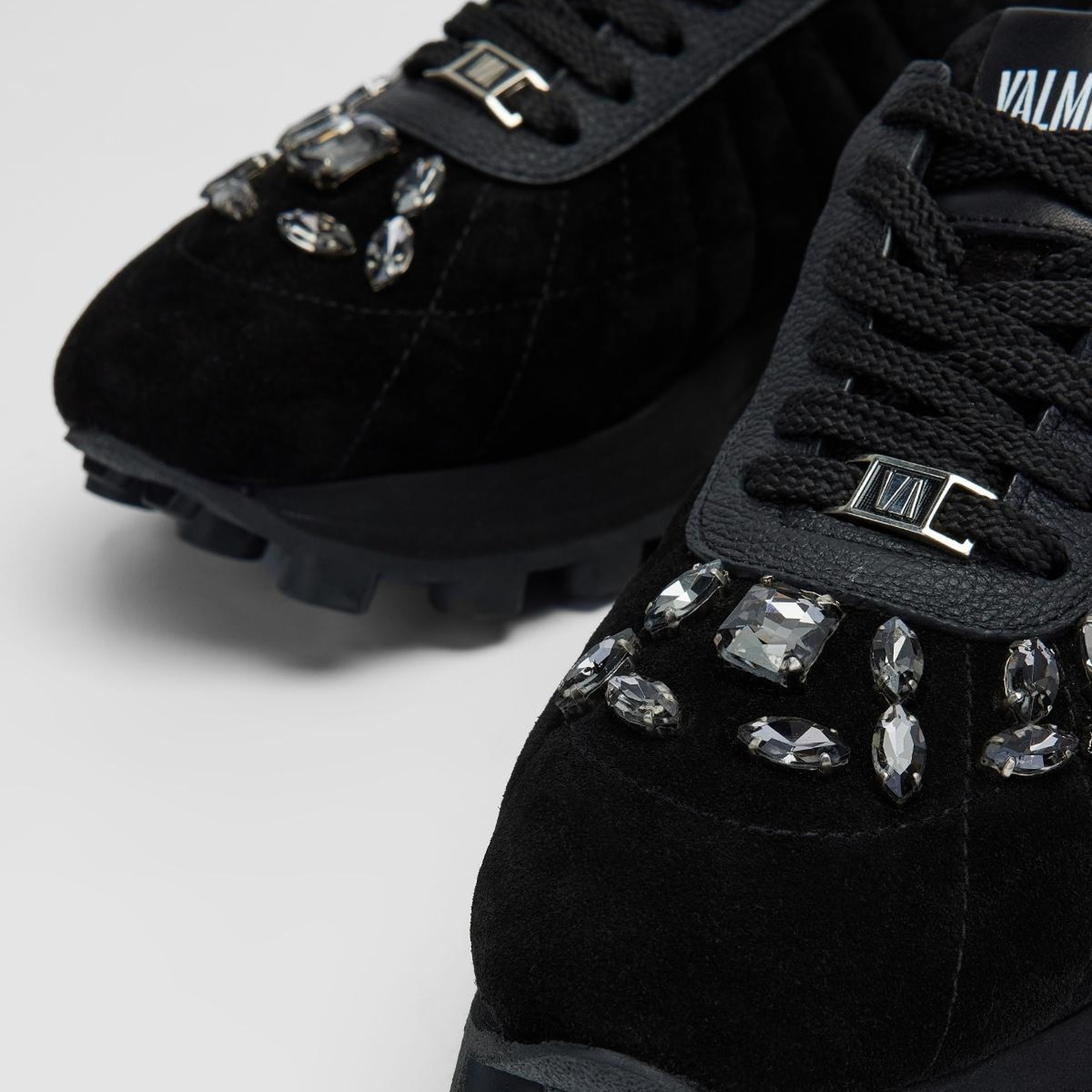 Valmenti Kadın Hakiki Deri Siyah Süet Sneakers & Spor Ayakkabı