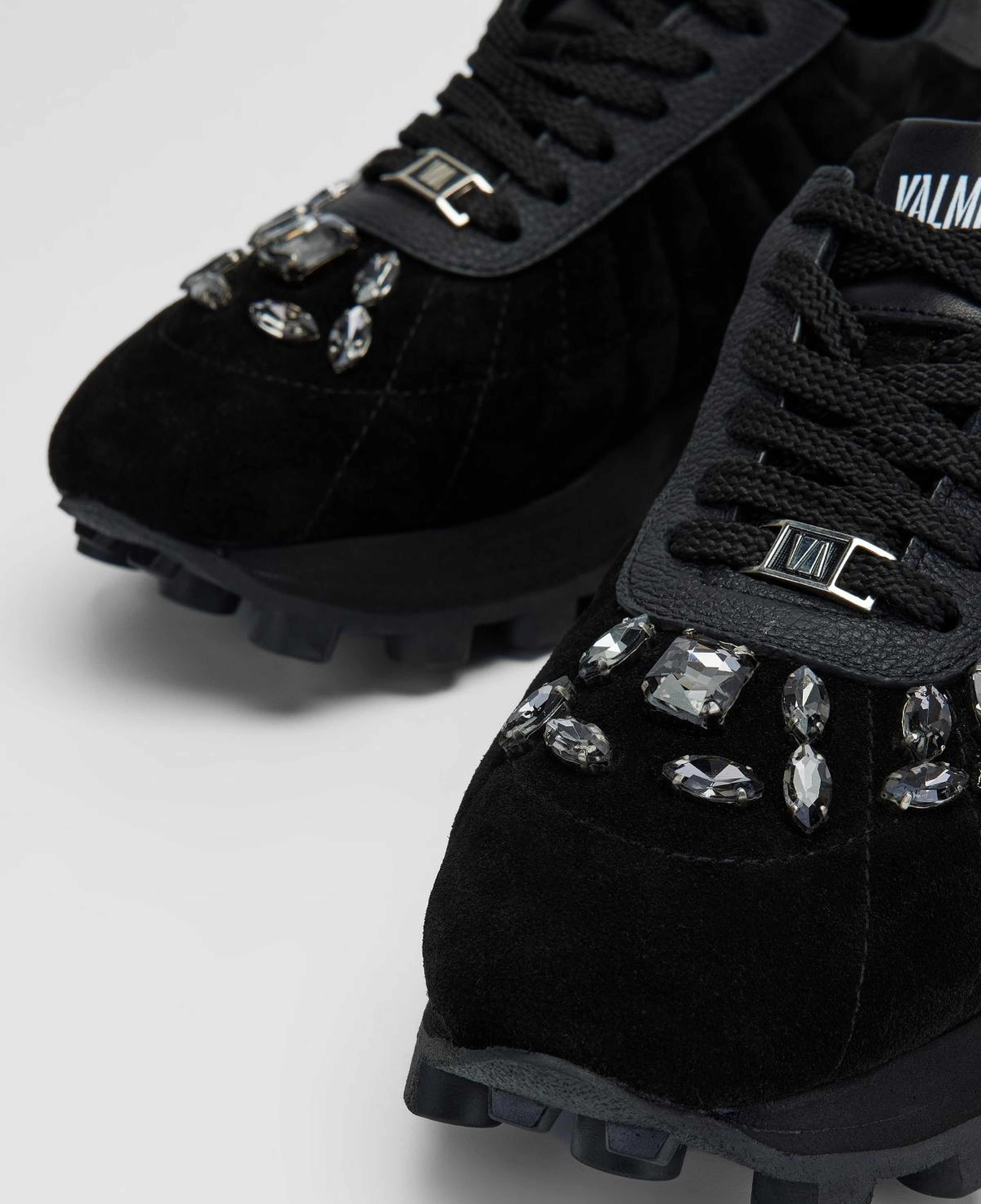 Valmenti Kadın Hakiki Deri Siyah Süet Sneakers & Spor Ayakkabı