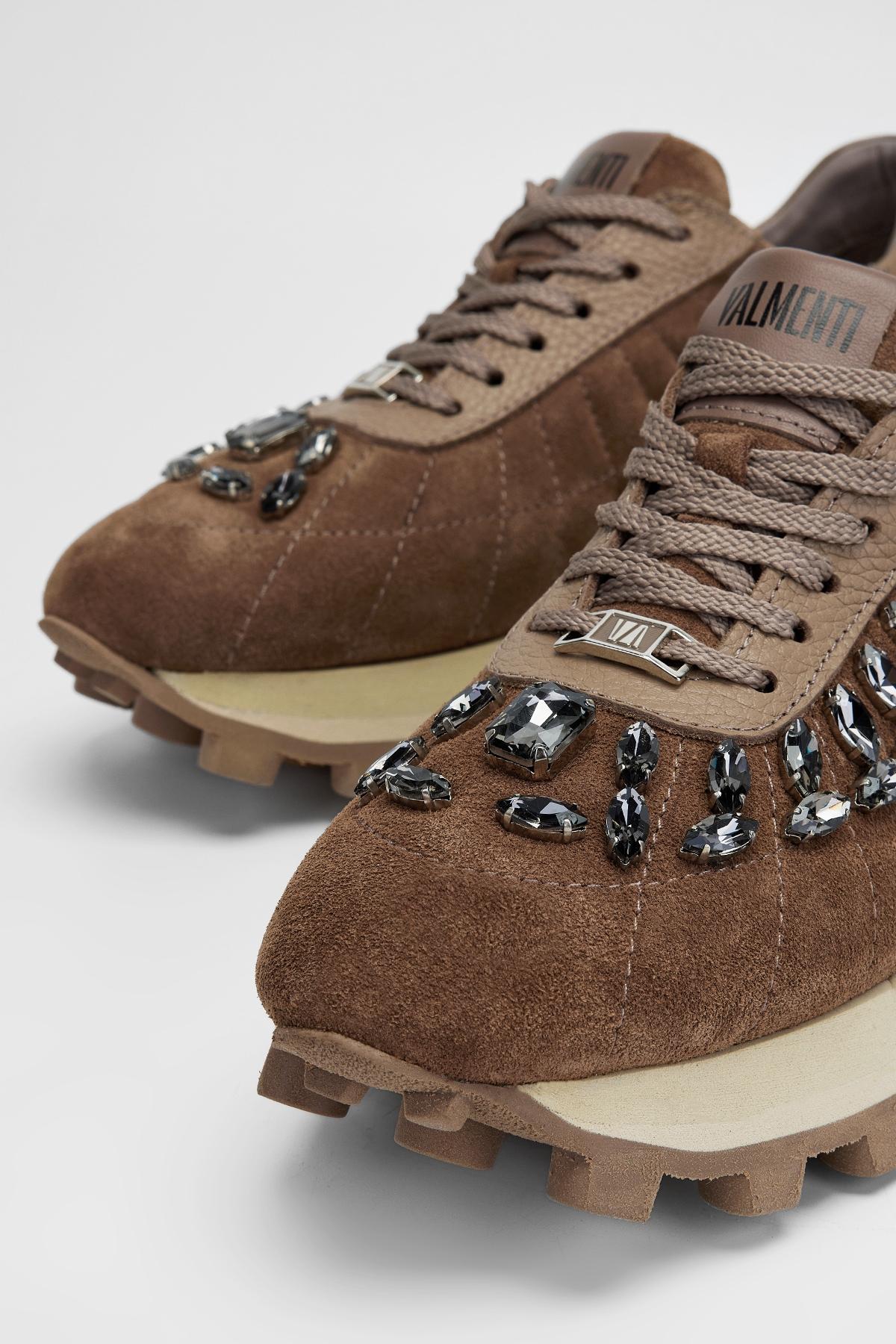 Valmenti Kadın Hakiki Deri Taba Süet Sneakers & Spor Ayakkabı