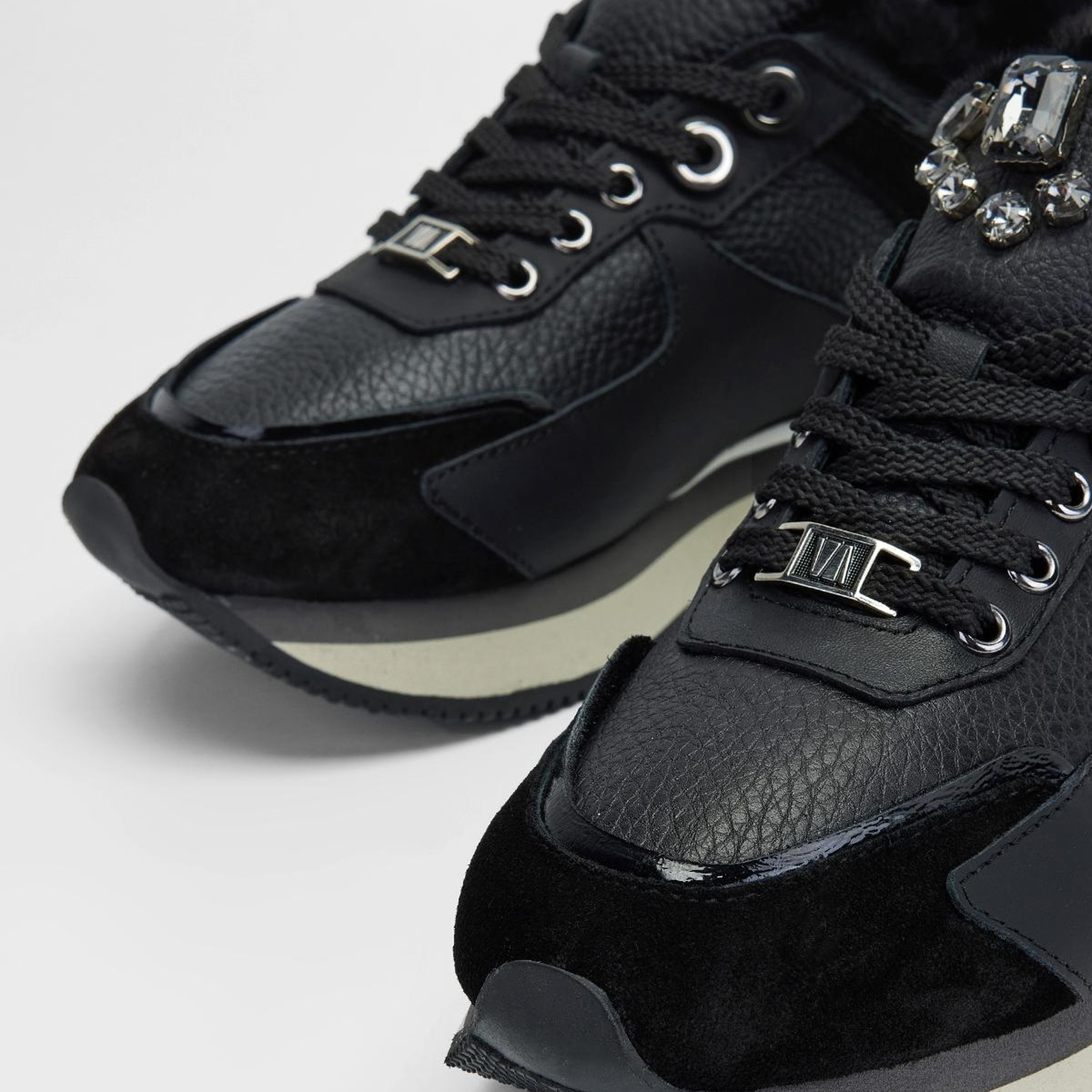 Valmenti Kadın Hakiki Deri Siyah Floter Sneakers & Spor Ayakkabı