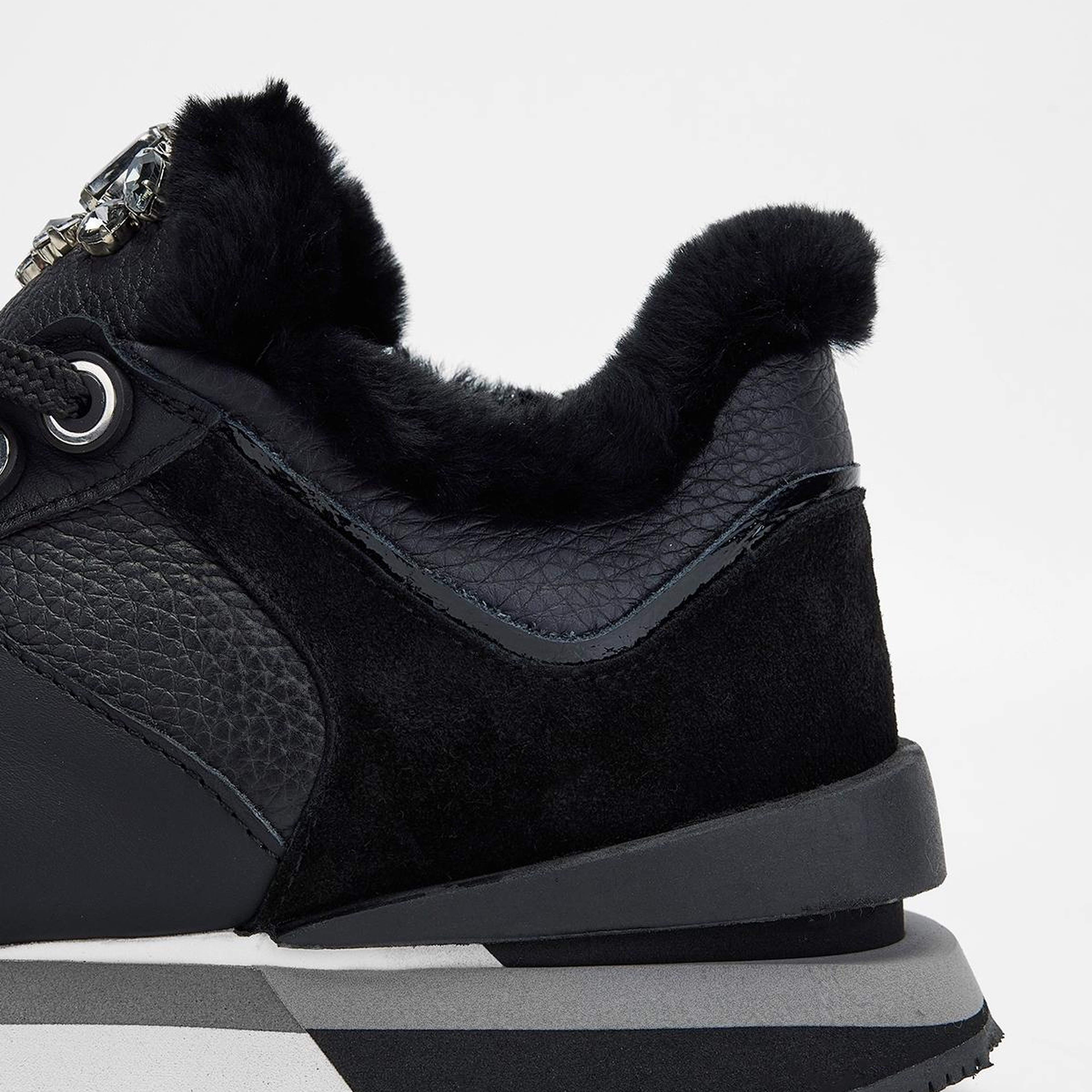 Valmenti Kadın Hakiki Deri Siyah Floter Sneakers & Spor Ayakkabı