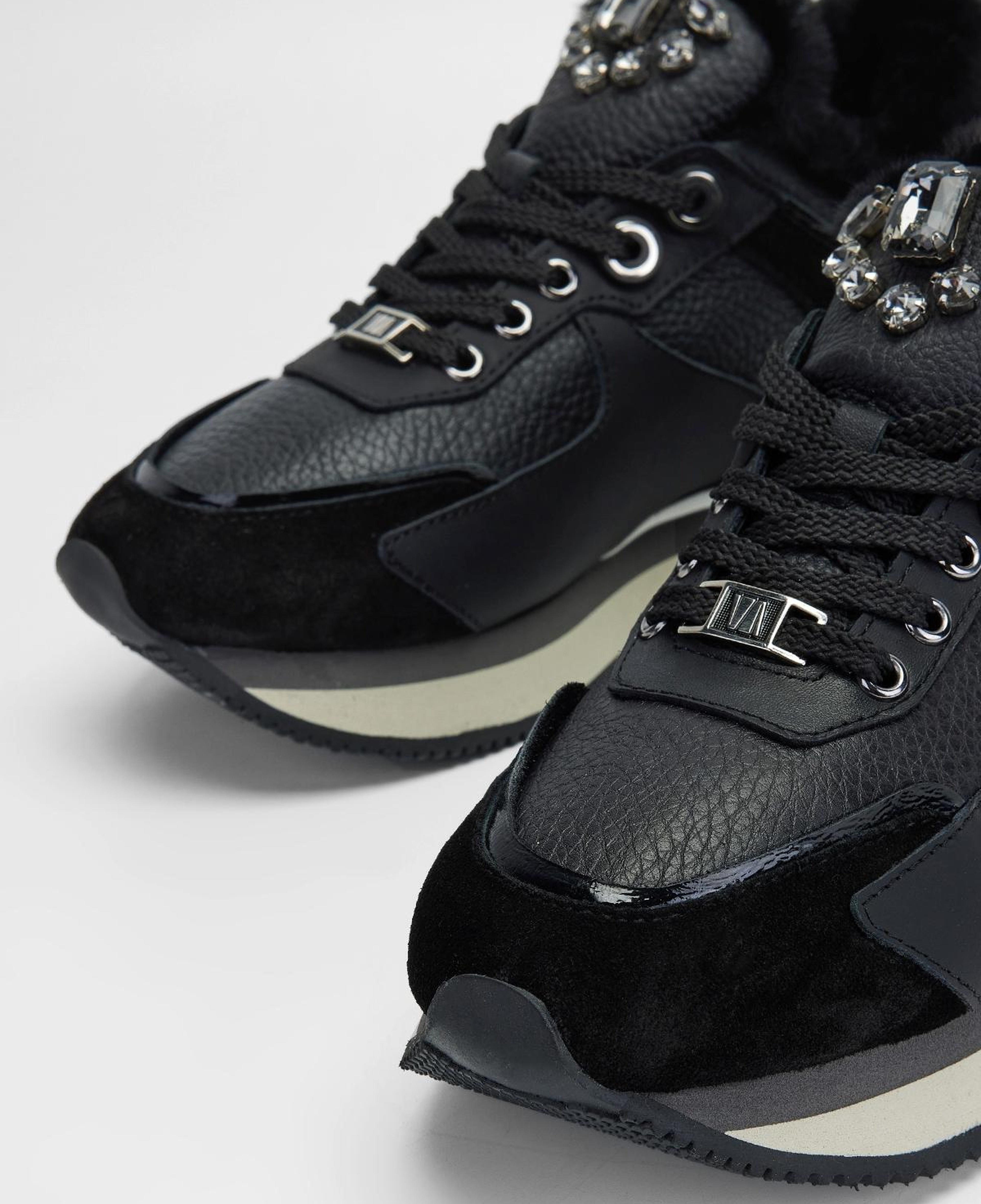 Valmenti Kadın Hakiki Deri Siyah Floter Sneakers & Spor Ayakkabı