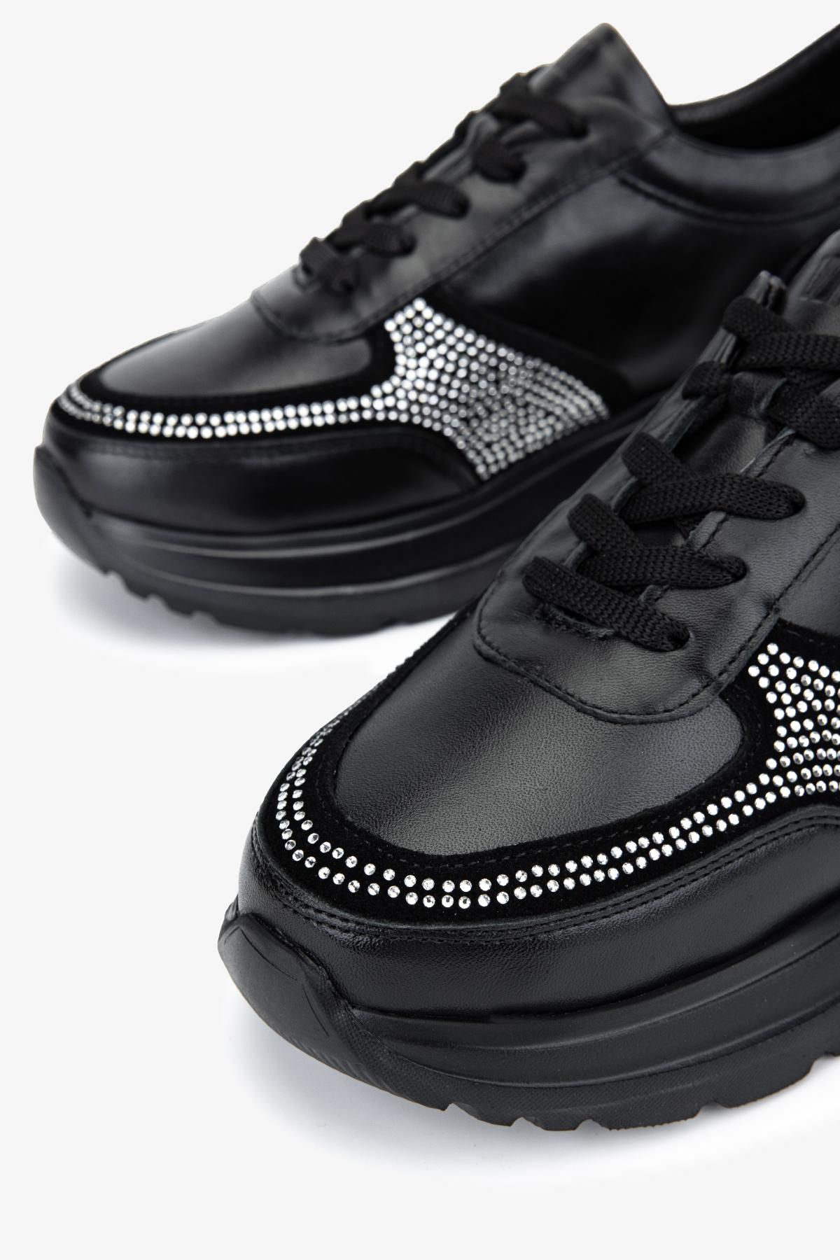 Valmenti Kadın Hakiki Deri Siyah Sneakers & Spor Ayakkabı