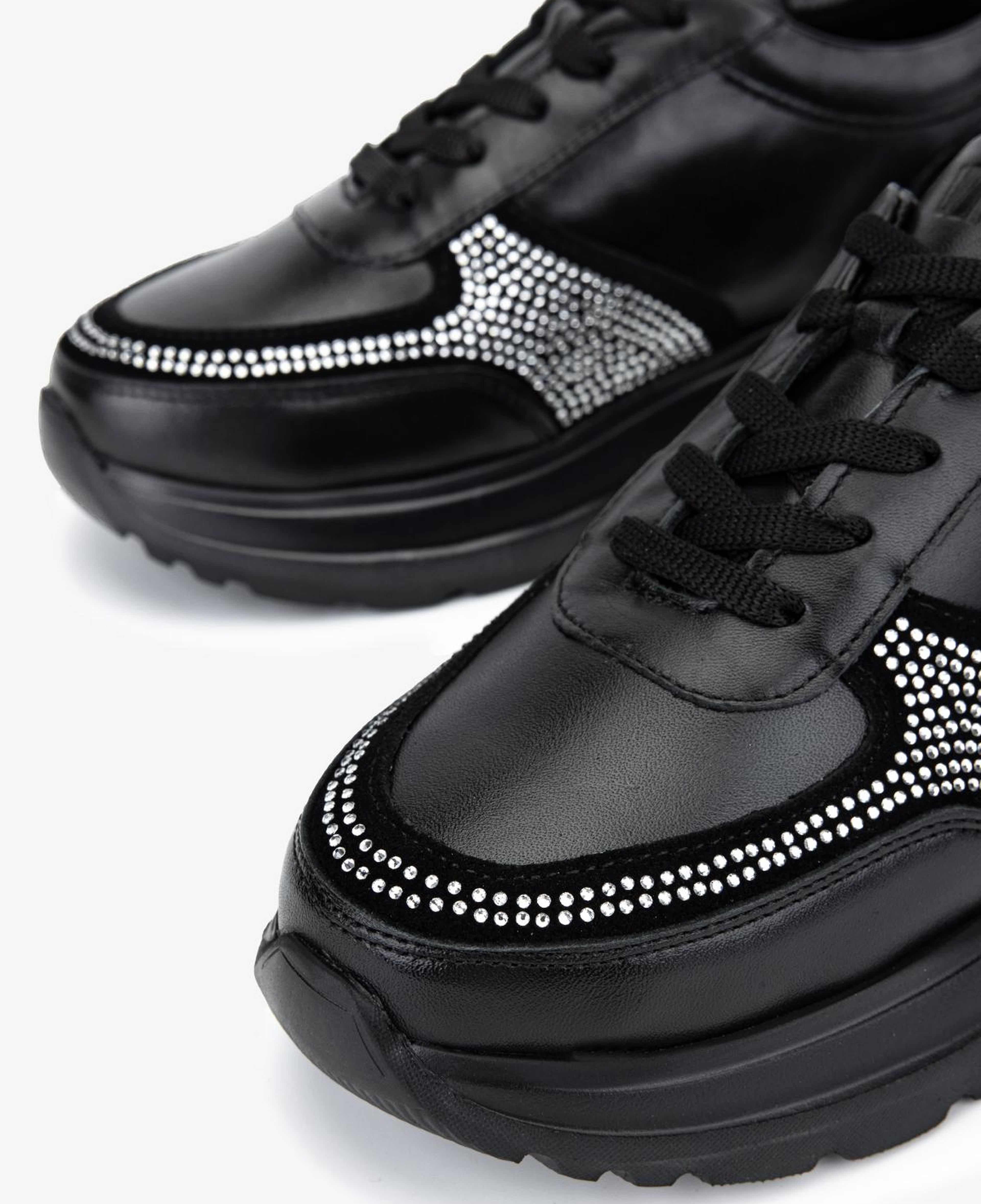 Valmenti Kadın Hakiki Deri Siyah Sneakers & Spor Ayakkabı